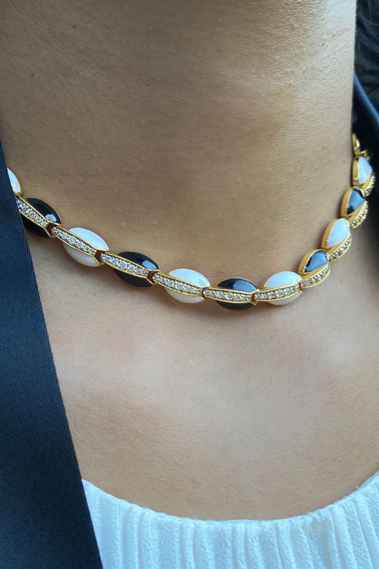 Ebony & White Nexus Choker