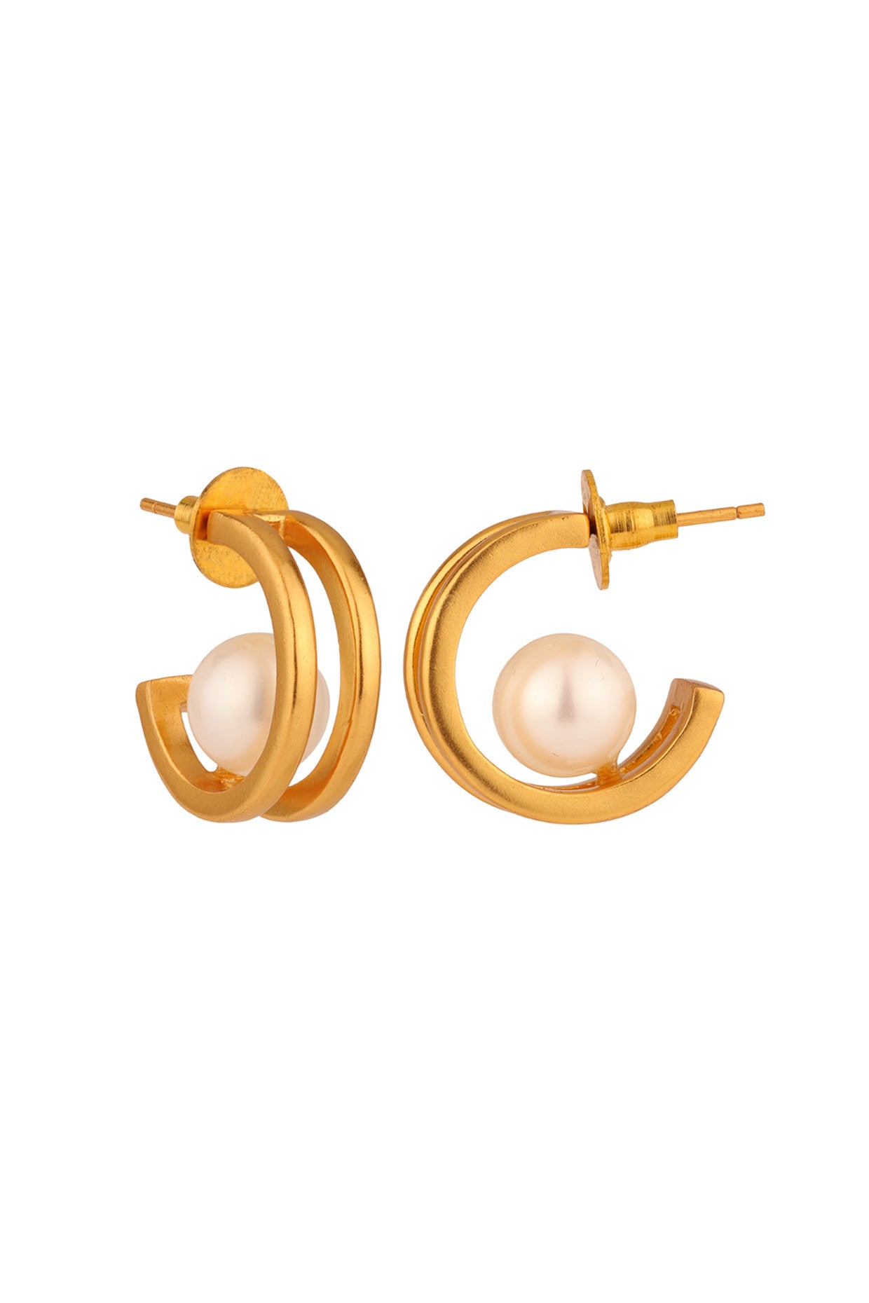 Echo Hoops in 22Kt Gold Plating