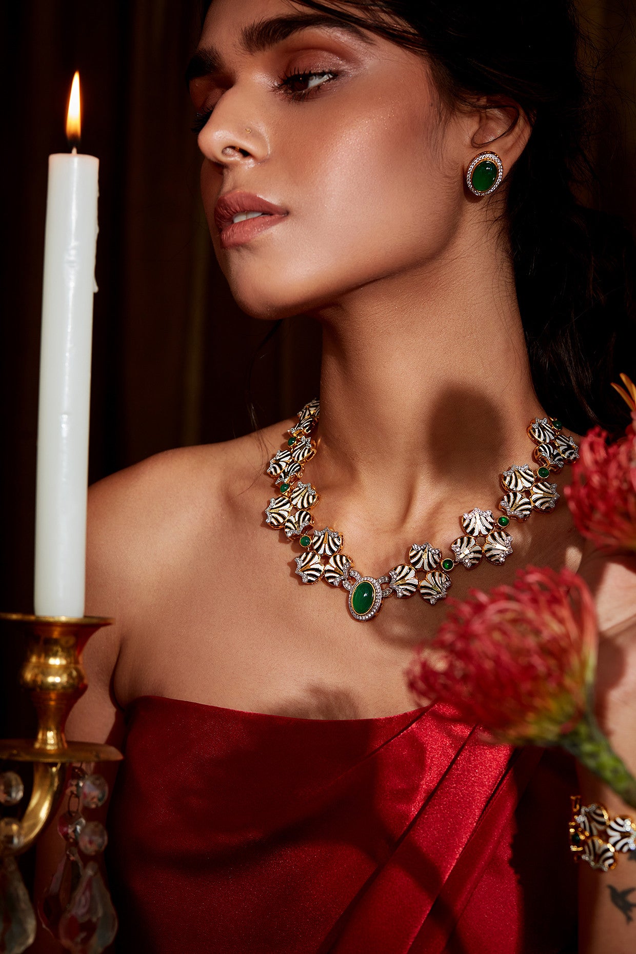 Elizabeth Studs in 22Kt Gold Plated 925 Sterling Silver