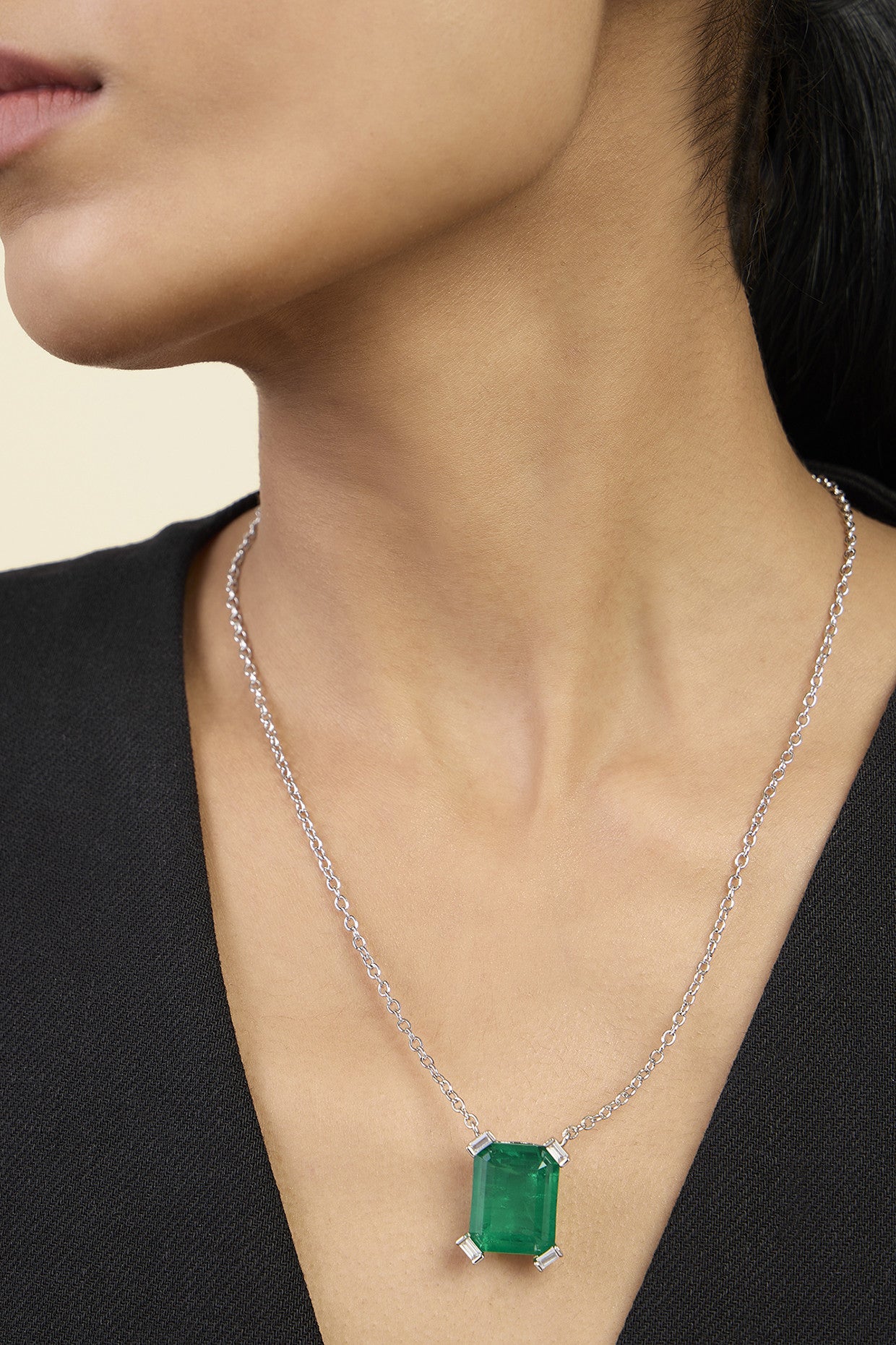 Emerald Cut Statement Pendant