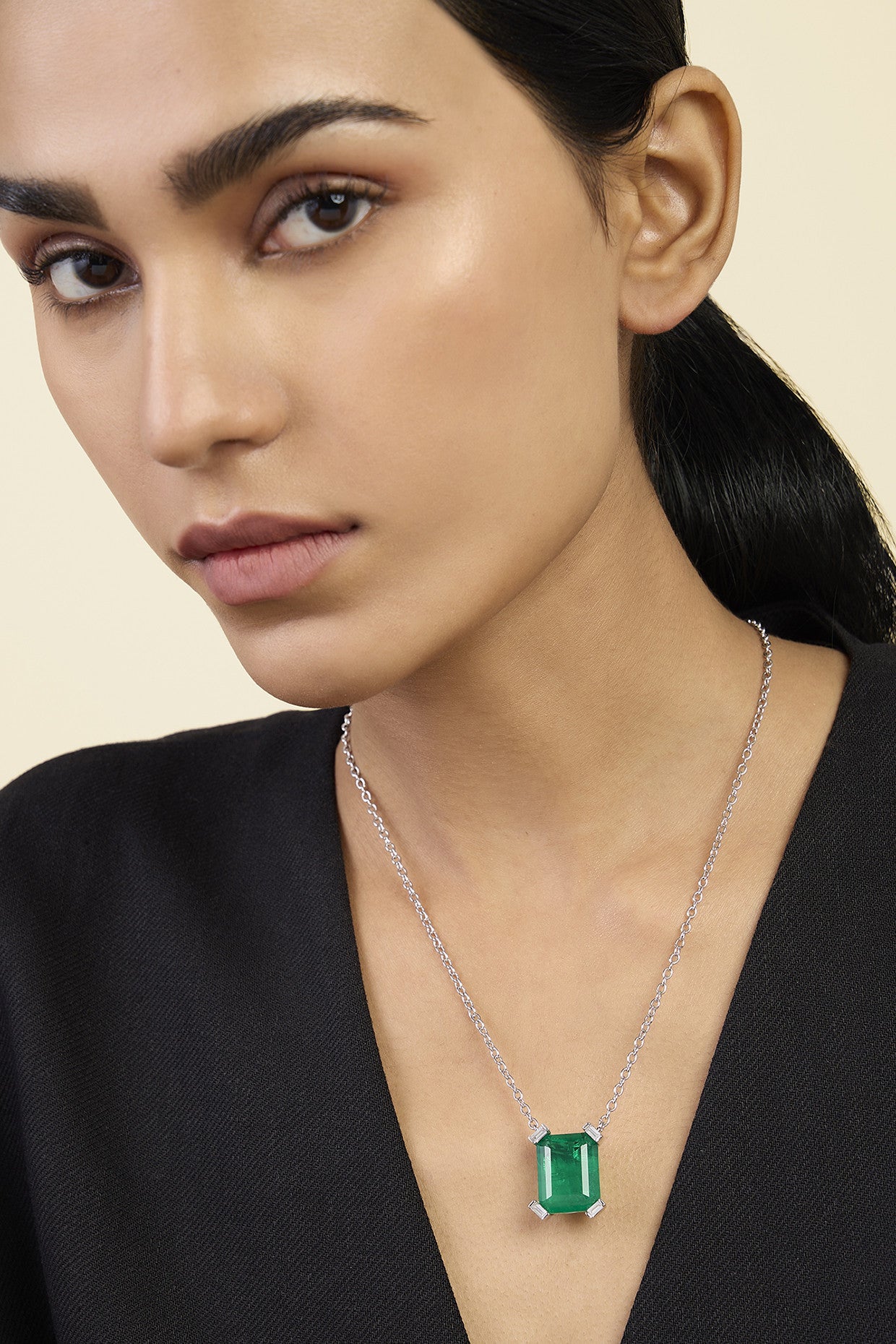 Emerald Cut Statement Pendant
