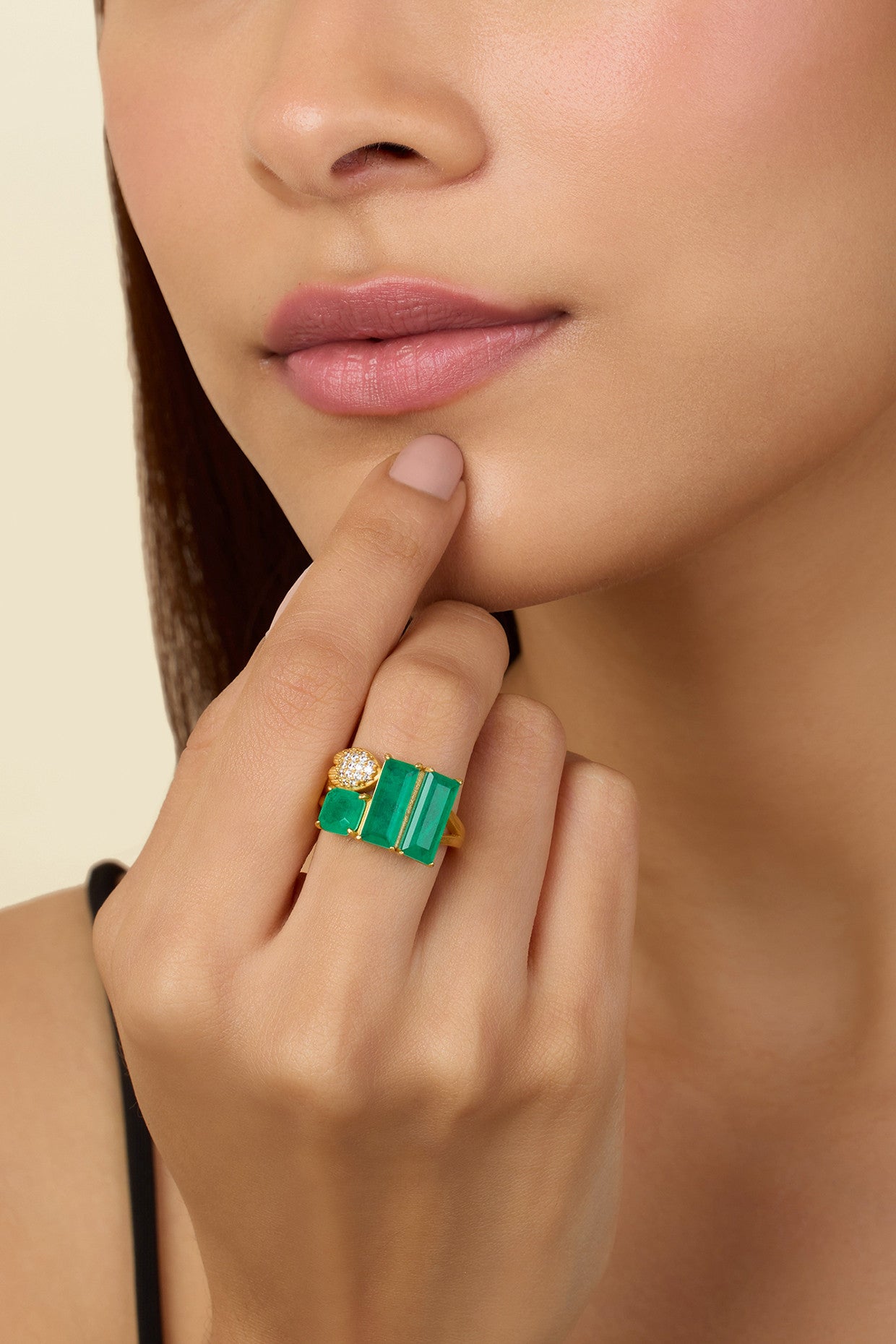Emerald Dreams Cocktail Ring
