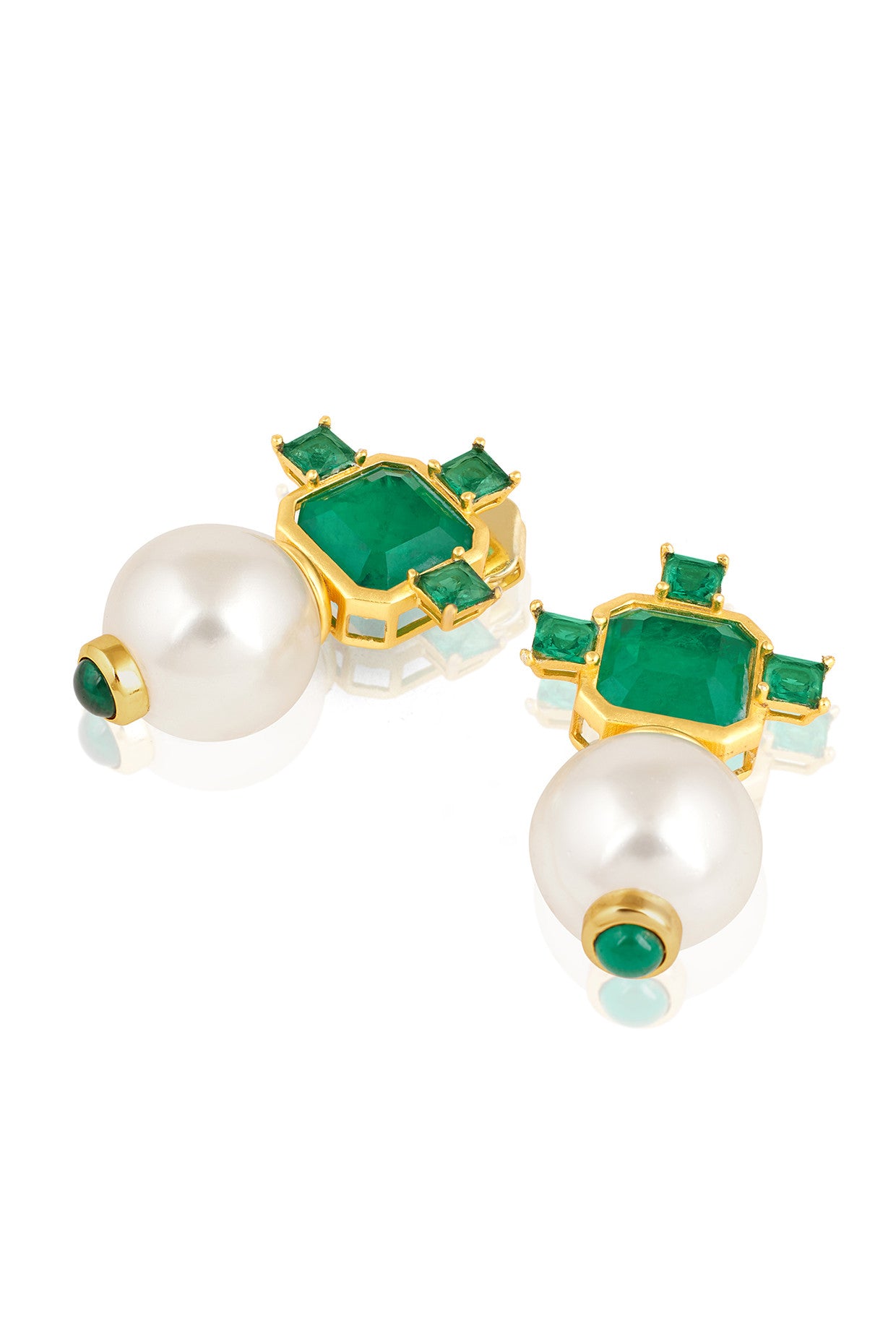 Emerald Elegance Libra Earrings