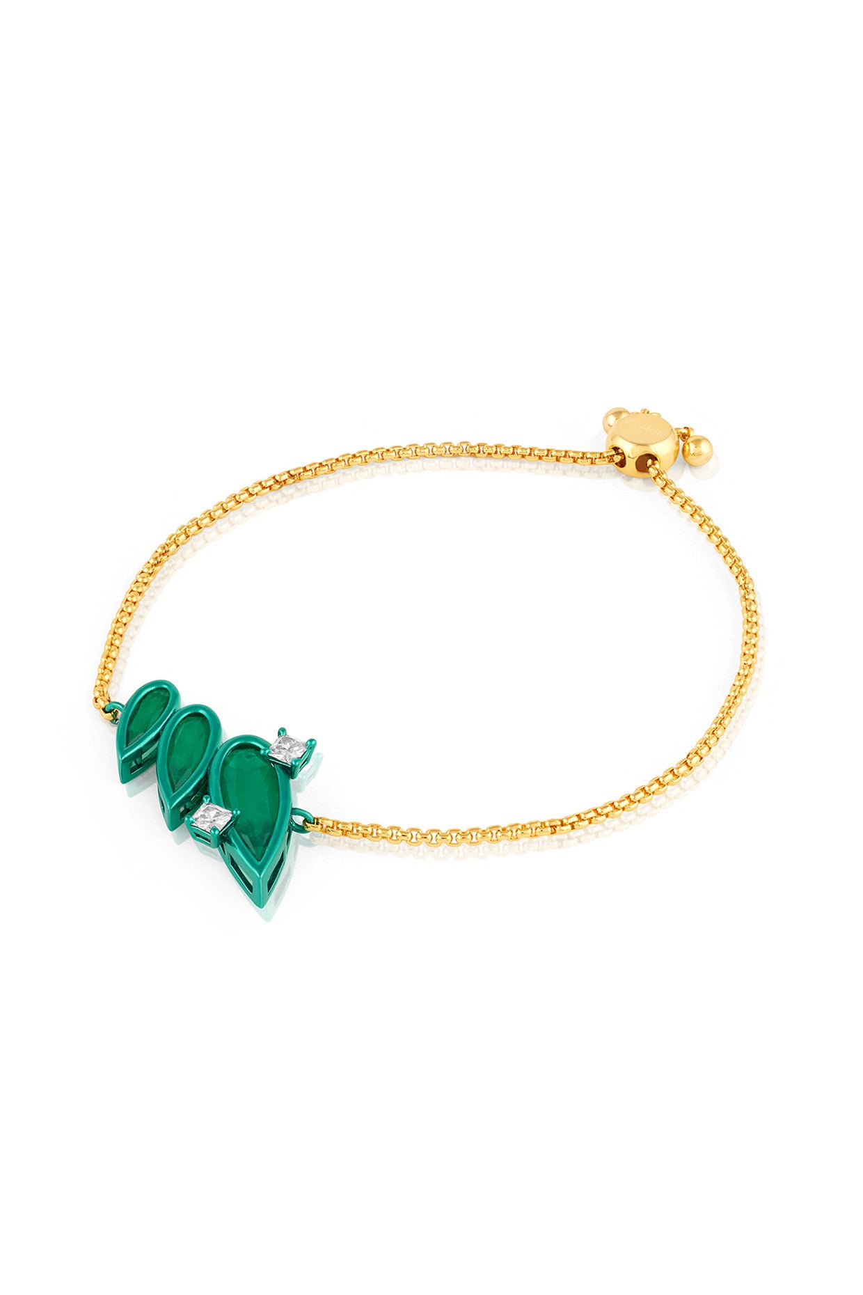 Emerald Flame Bolo Bracelet