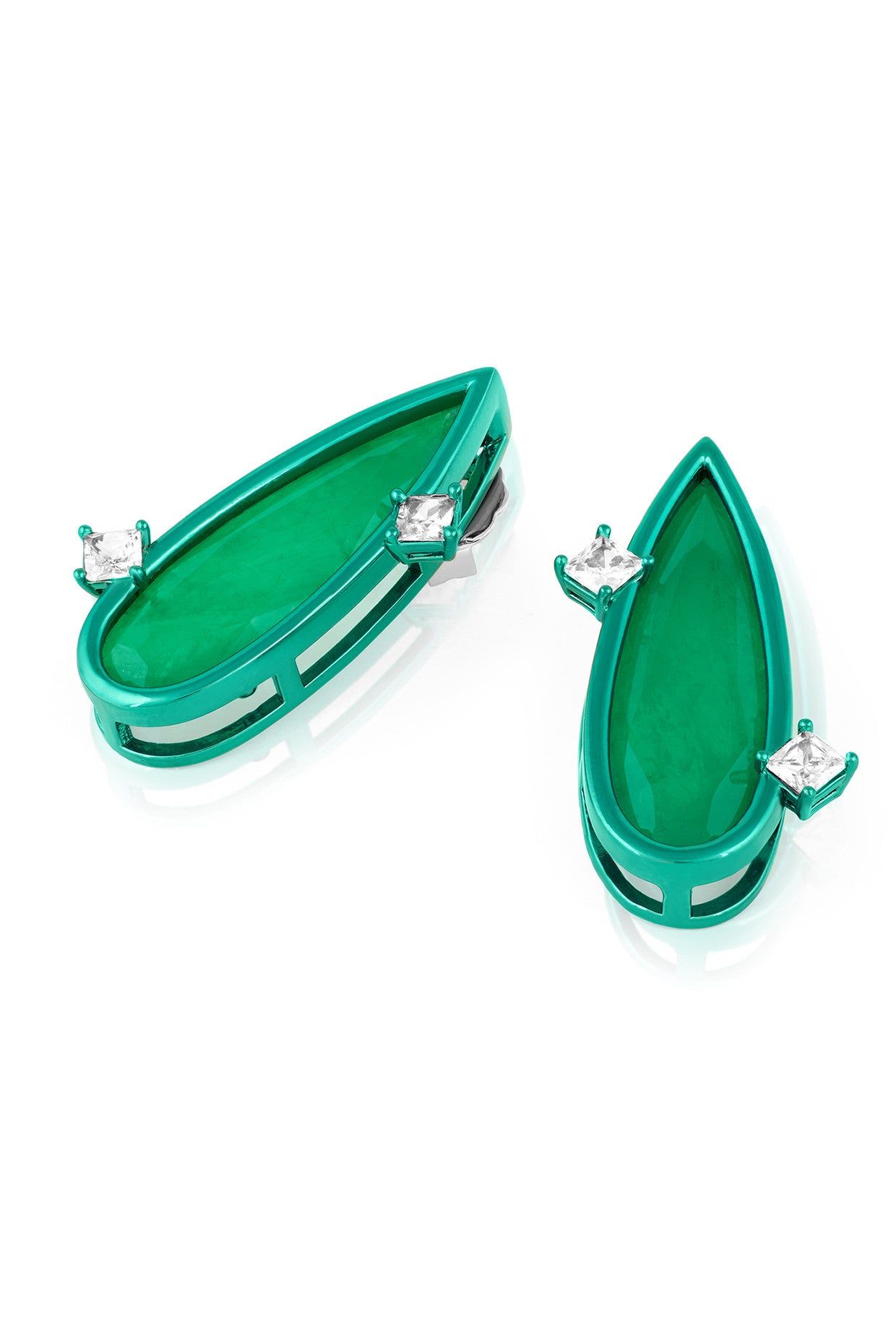 Emerald Flame Studs