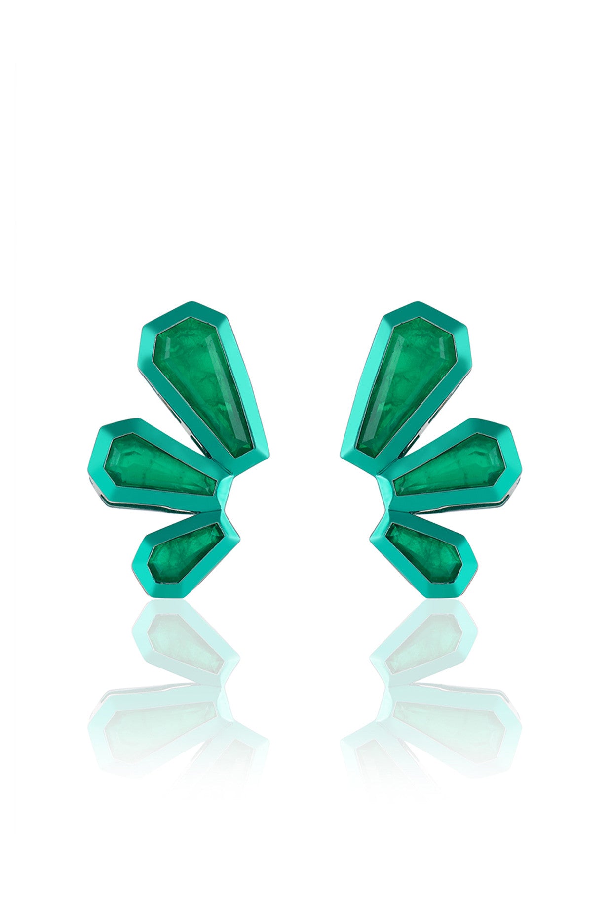 Emerald Glint Stud Earrings