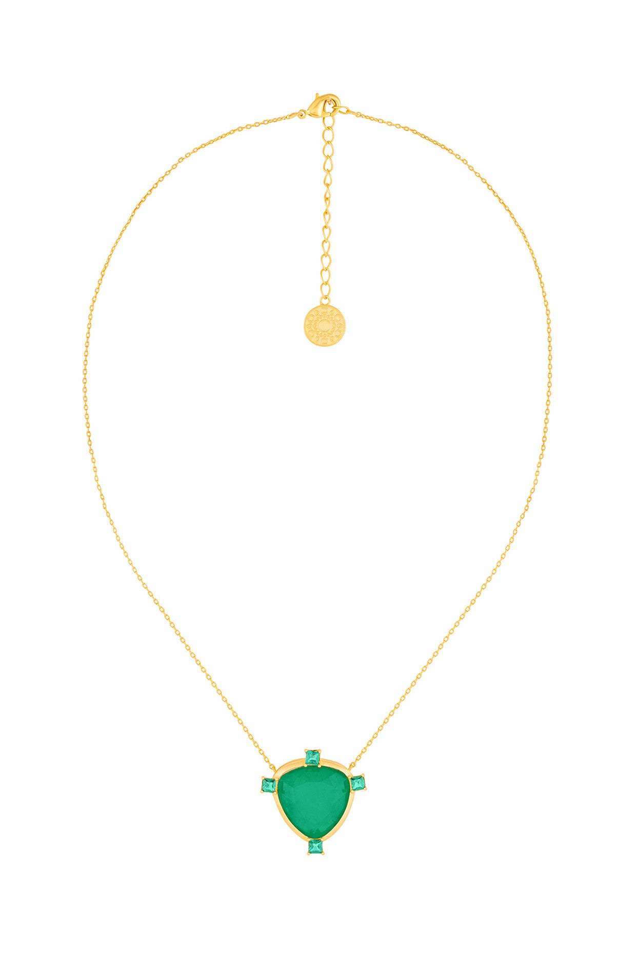 Emerald Mirros Layered Necklace