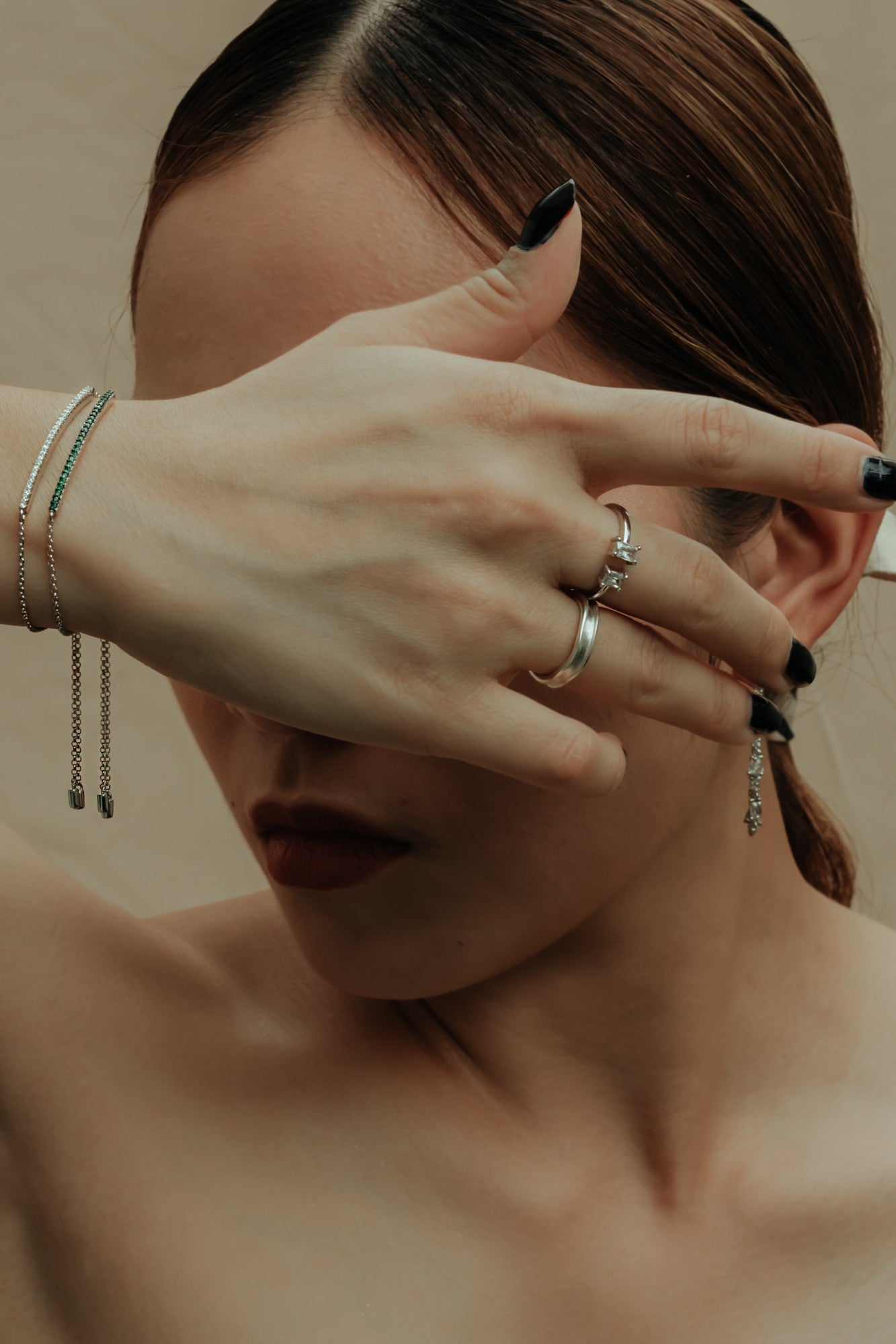 Emerald Pavé Rod Bracelet