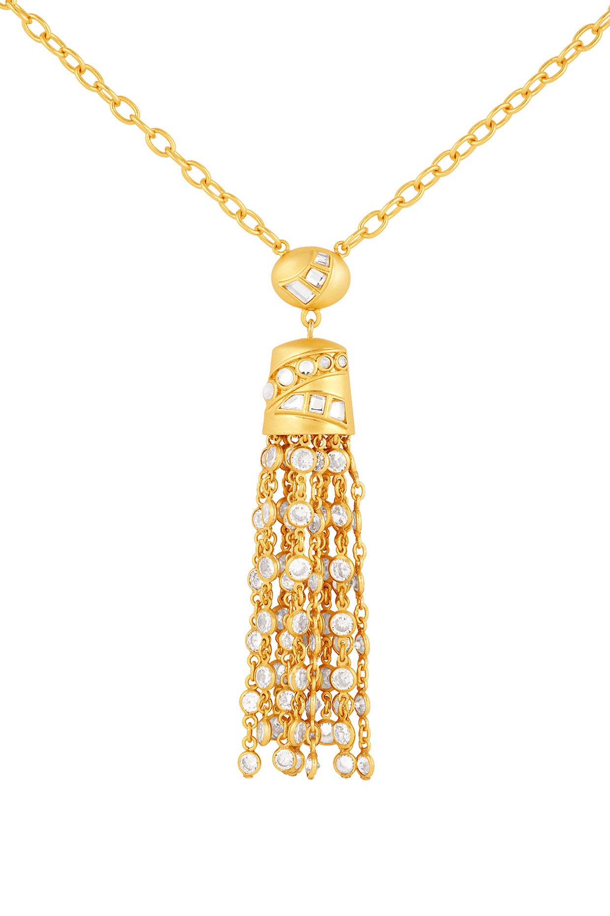 Emerald Tassels Necklace