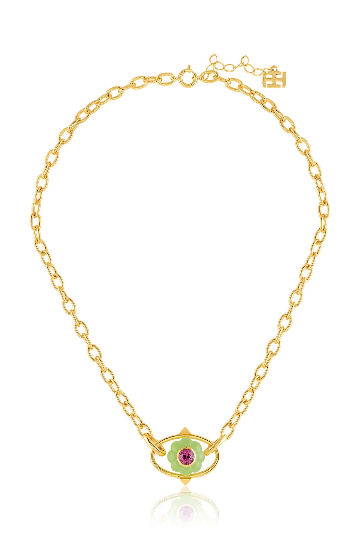 Enchanted Blossom Pendant Necklace 18Kt Gold Plated