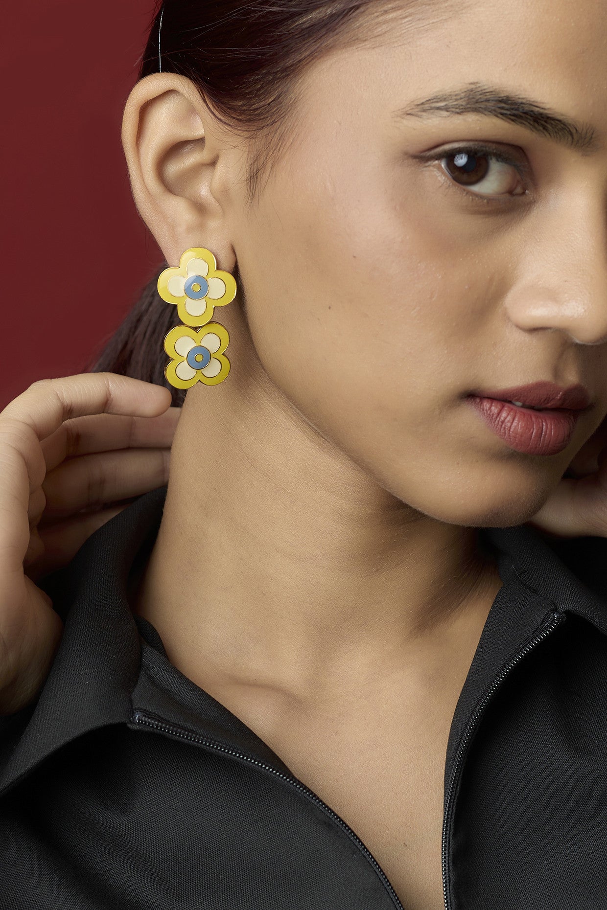 22kt Gold Plated Yellow Earrings