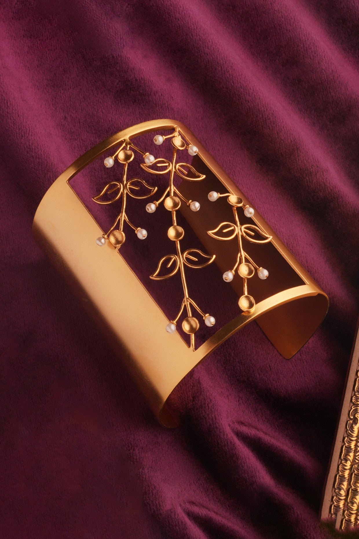 Fern Fantasy Gold Plated Cuff