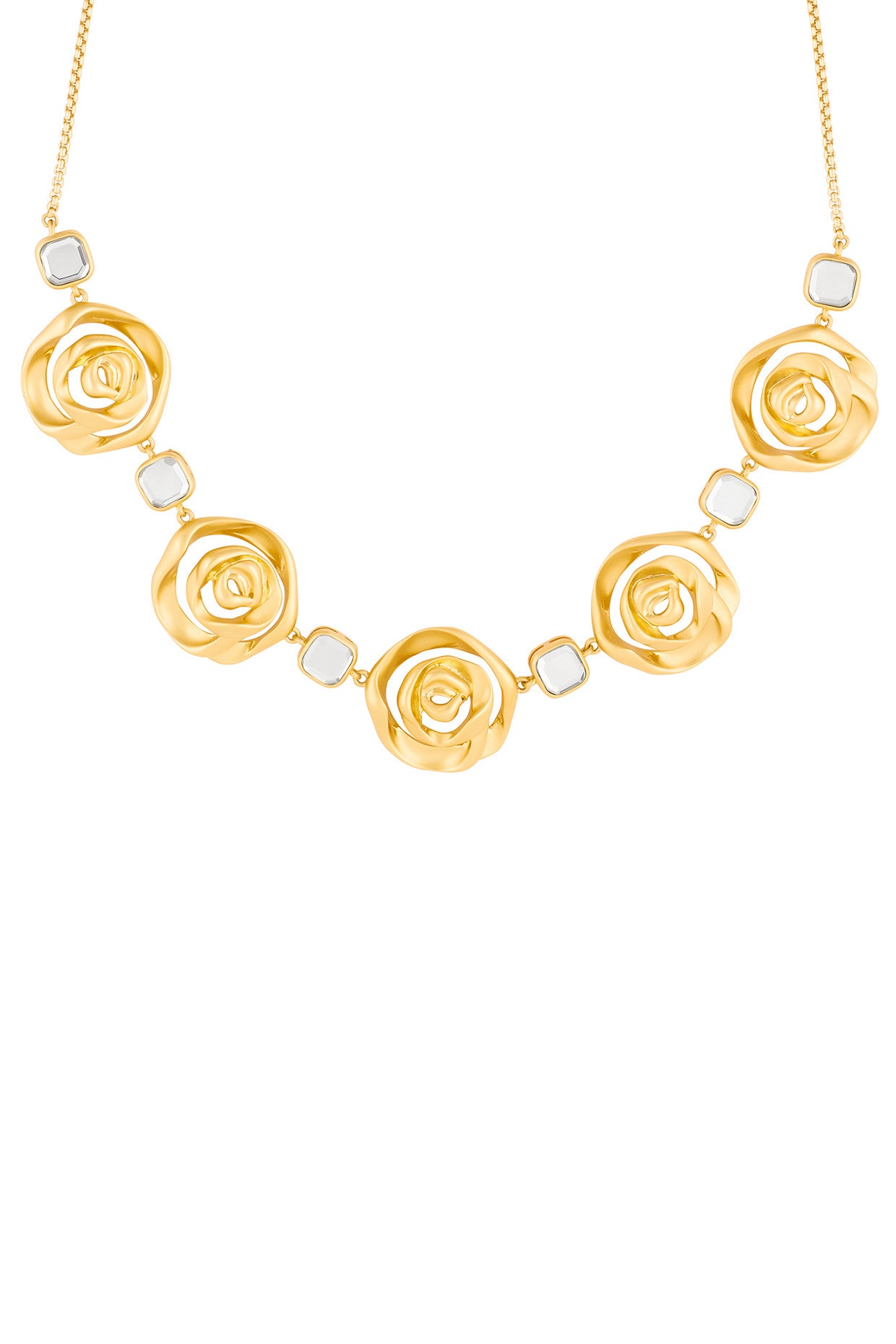 Festive Rose Collar Necklace