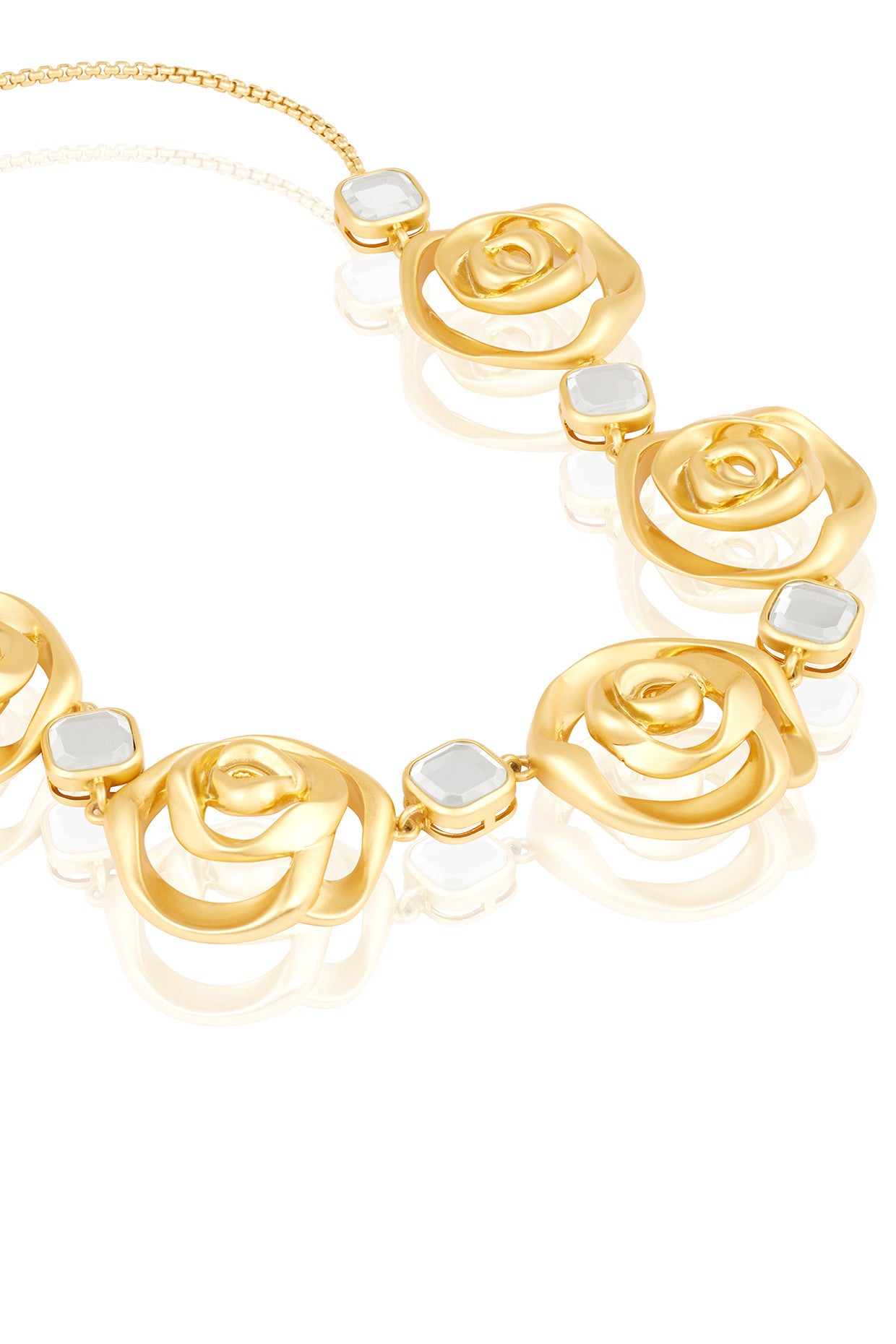 Festive Rose Collar Necklace