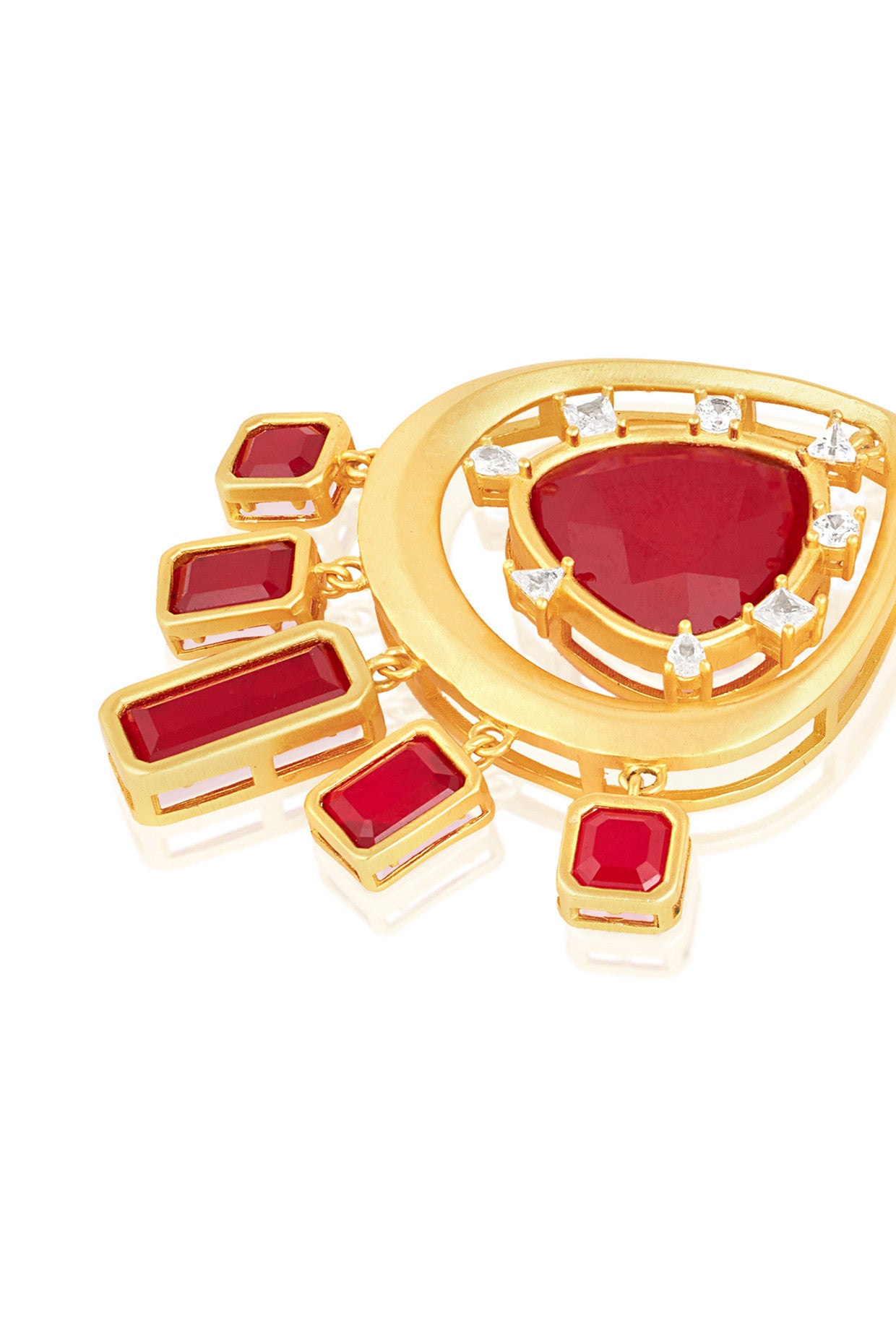 Fiery Festive Ruby Danglers