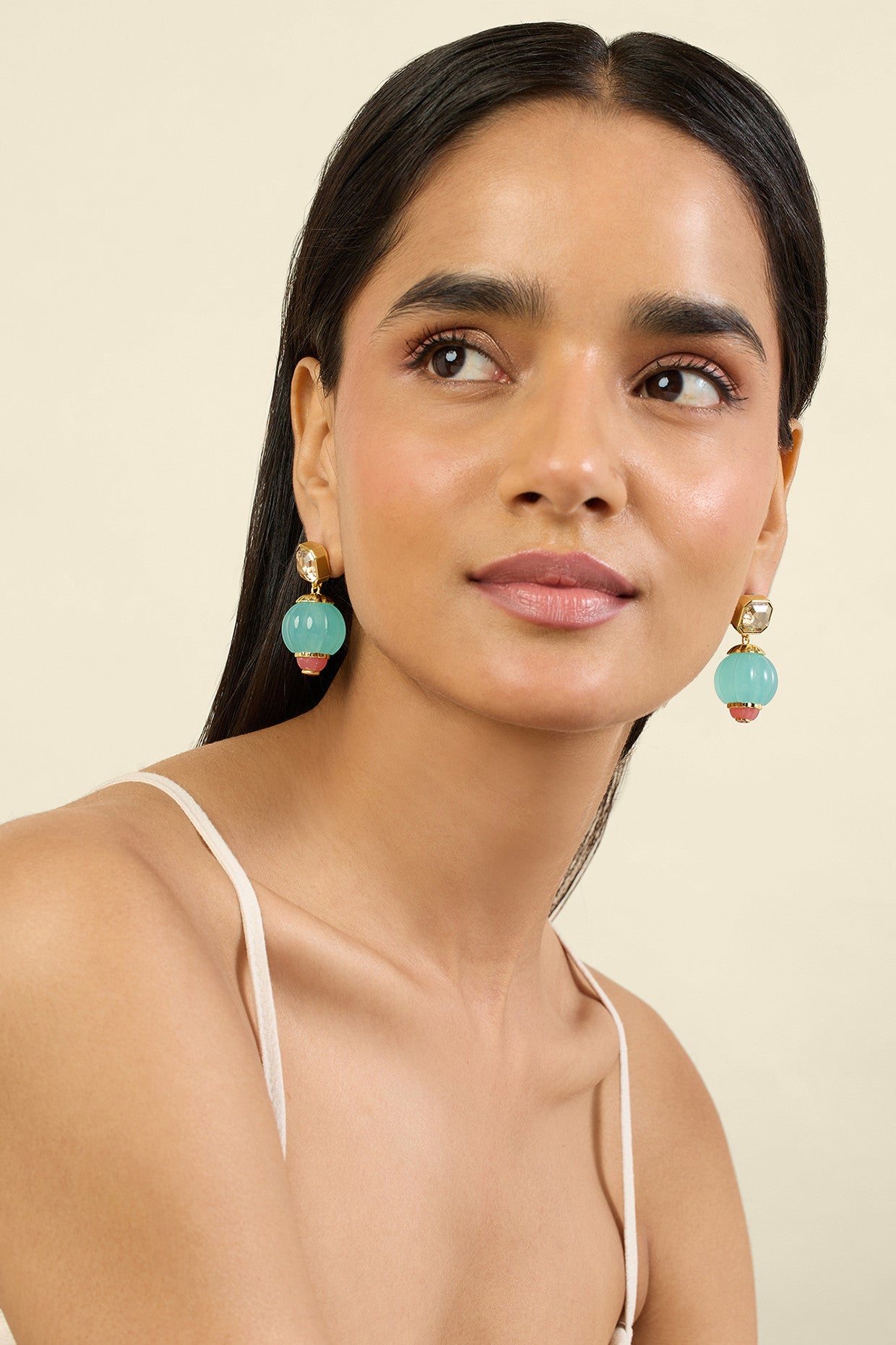 Garden Soiree Statement Earrings 18Kt Gold Plated
