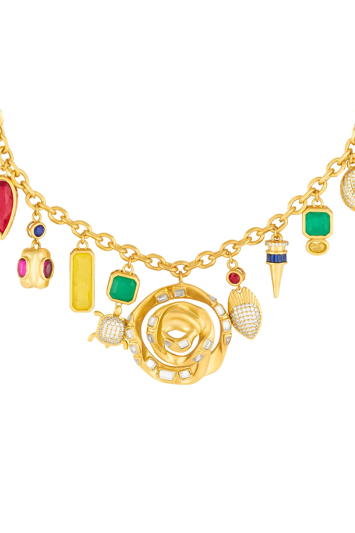 Gemstones Charm Necklace