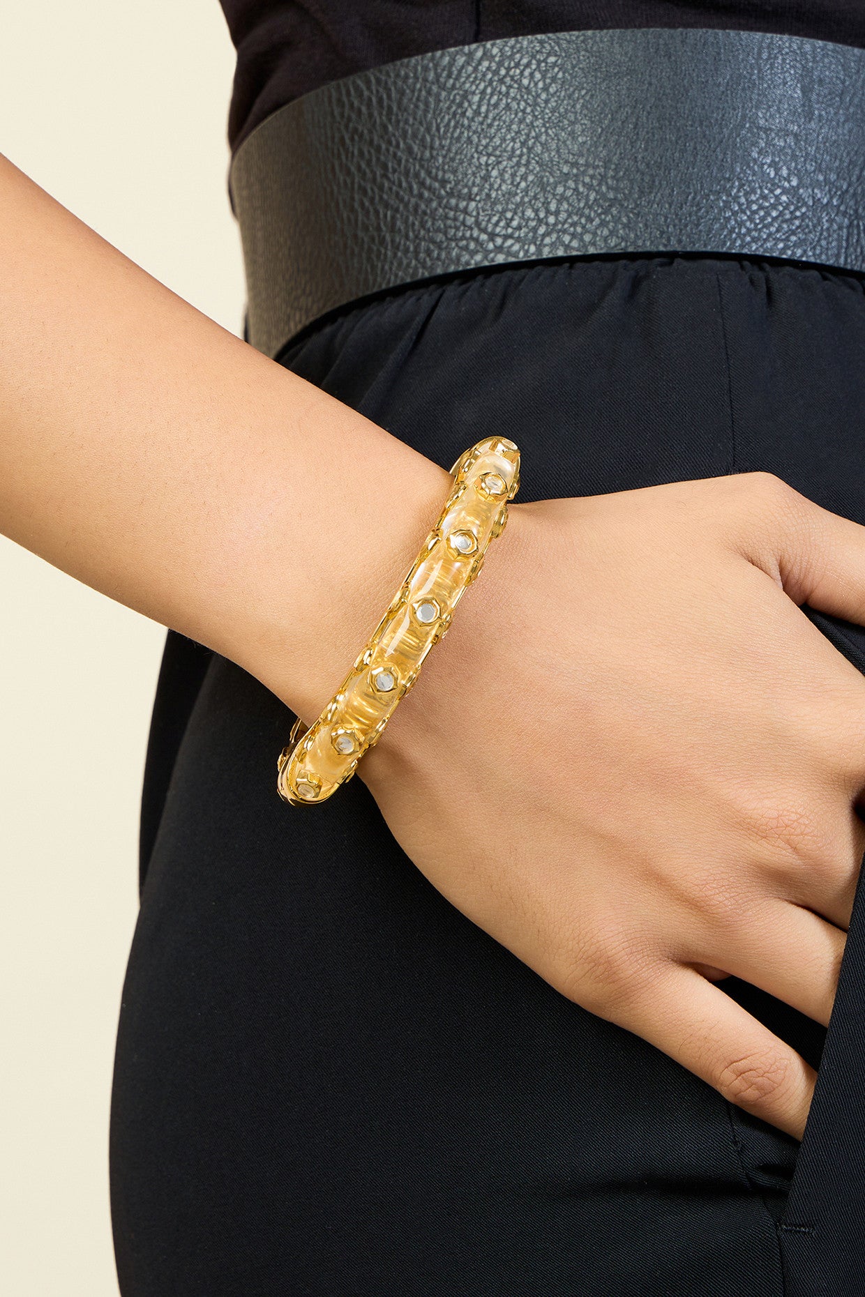 Gold Mirror Boondein Bangle