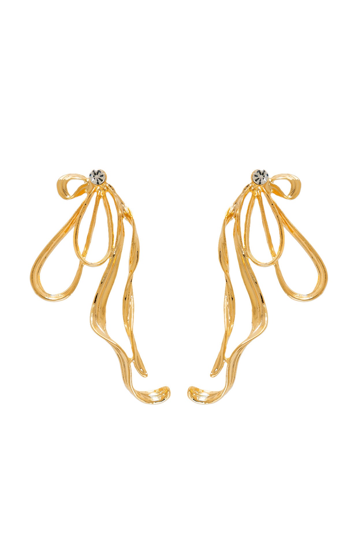 Gold Plated Bowled Over Statement Studs