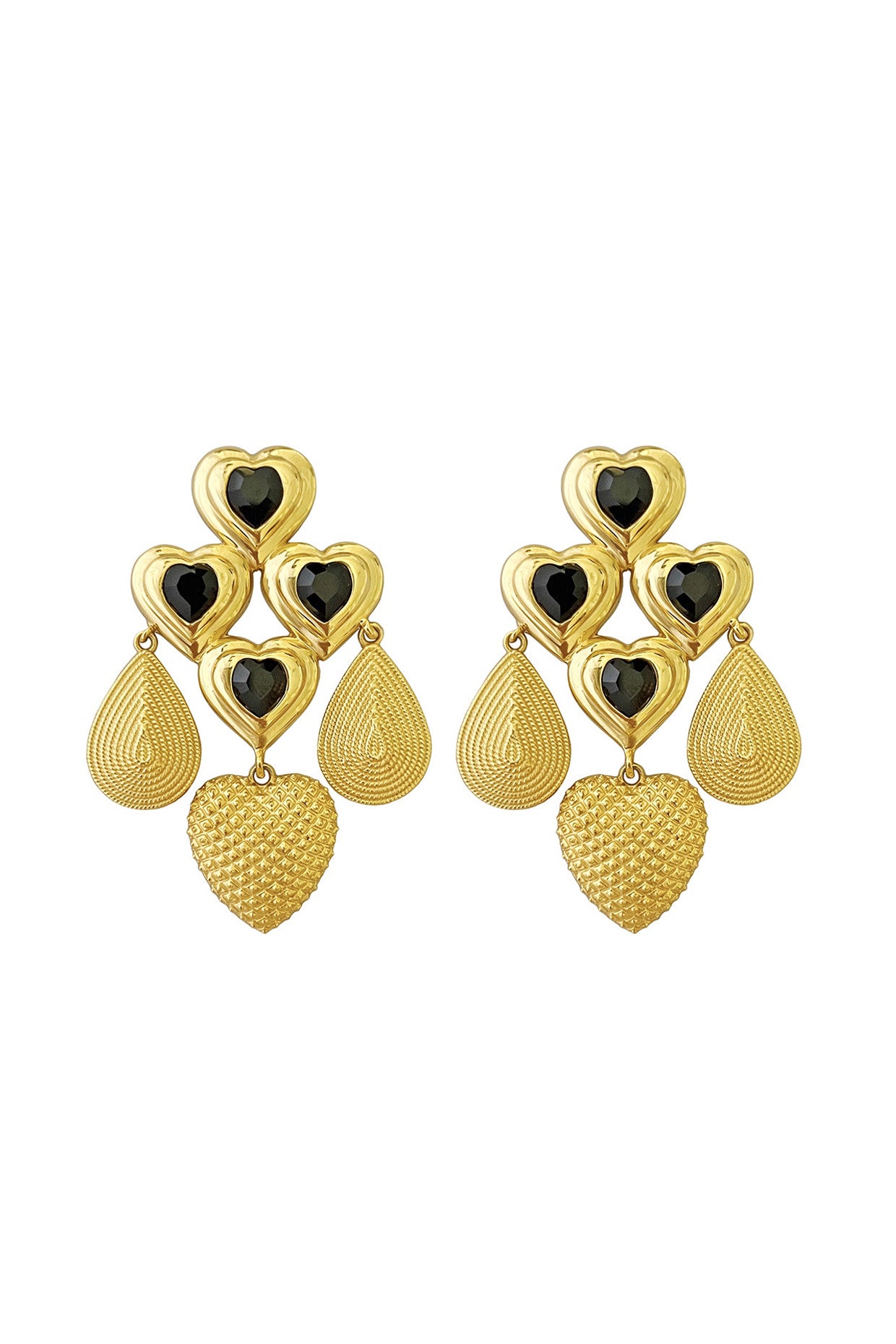 Gold Plated Cupid's Cascade Danglers