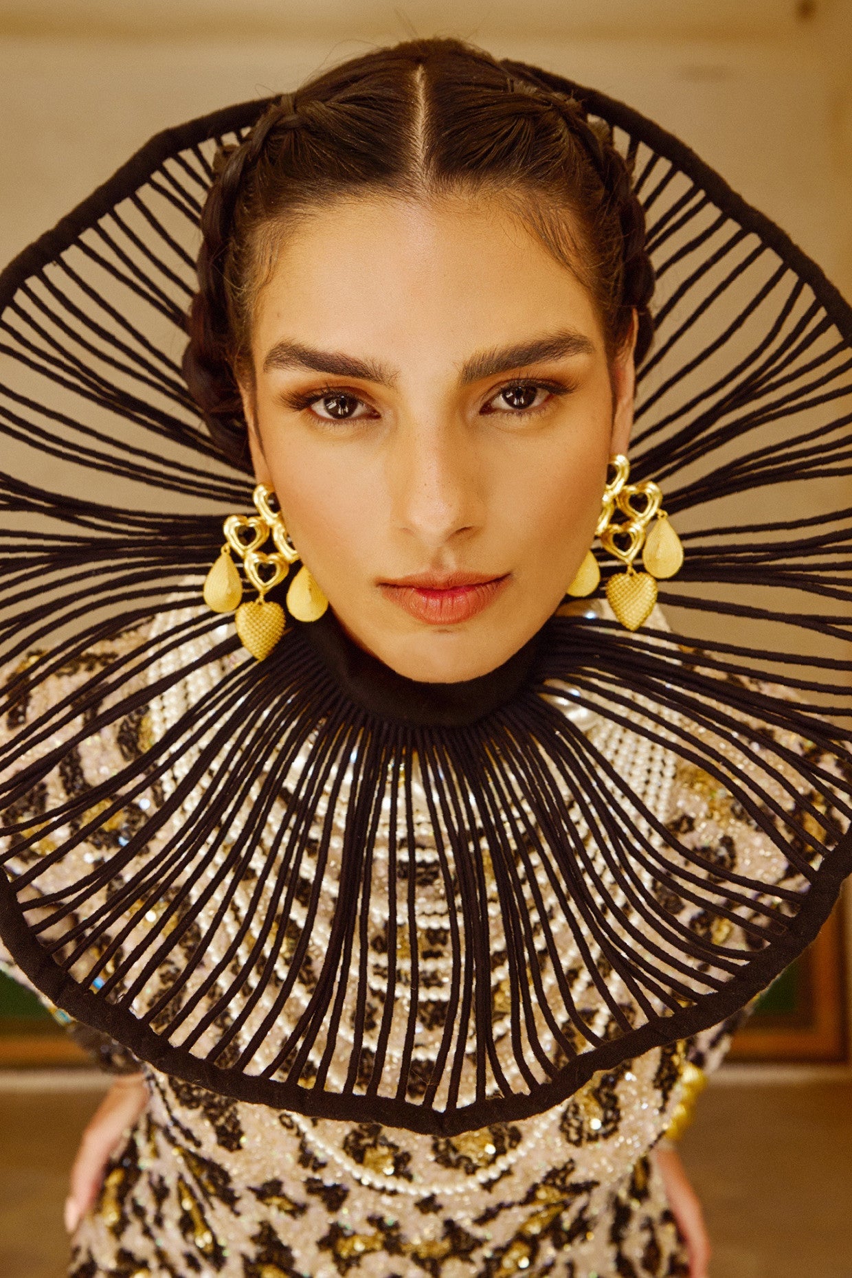 Gold Plated Cupid's Cascade Danglers