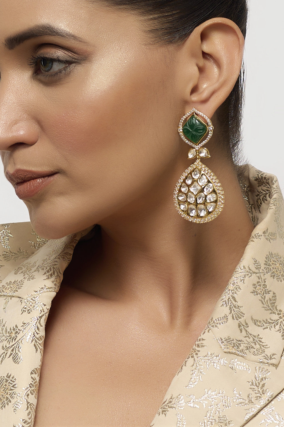 Gold Plated Meenakari Earrings