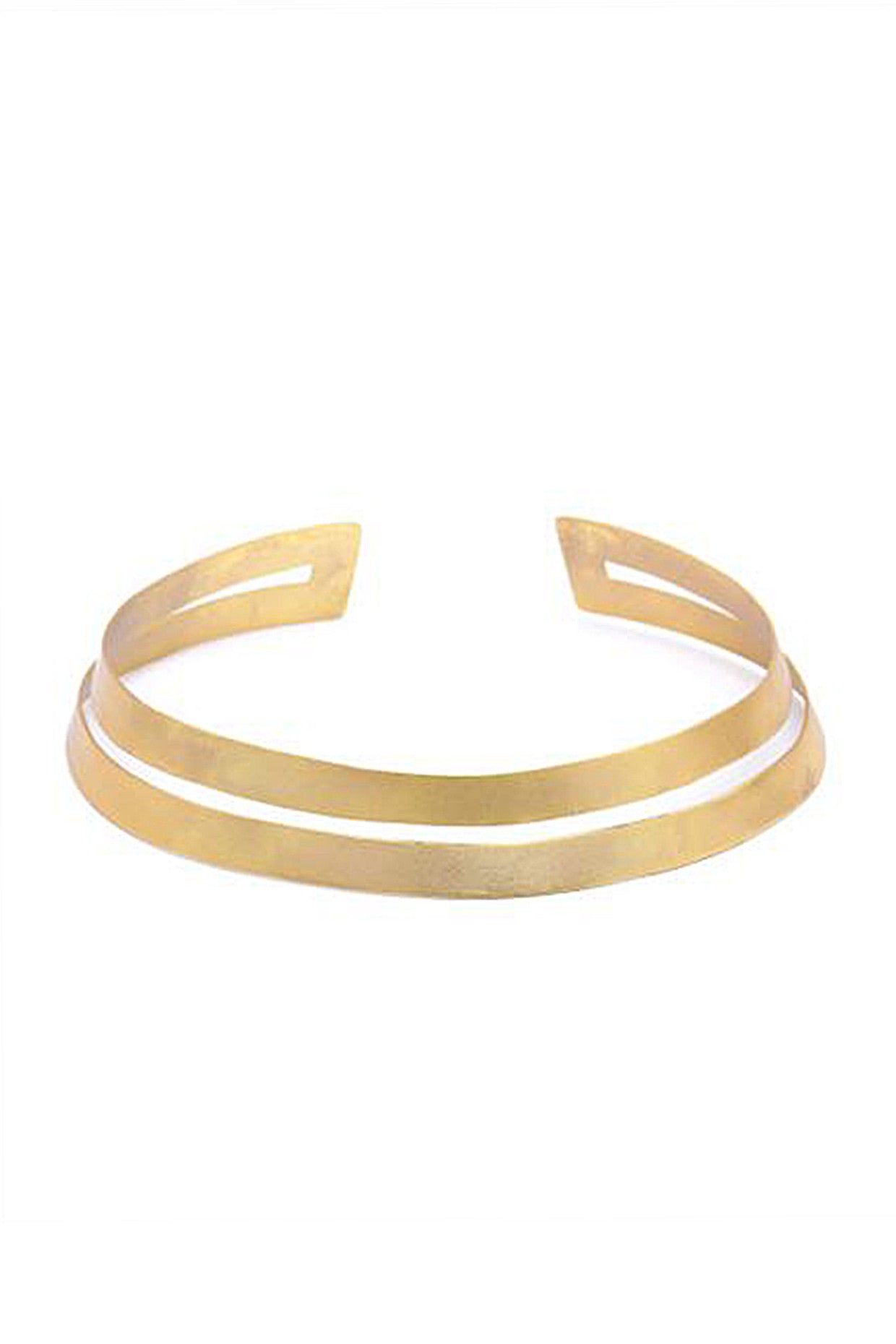 Gold-Plated Handcrafted Collar Necklace