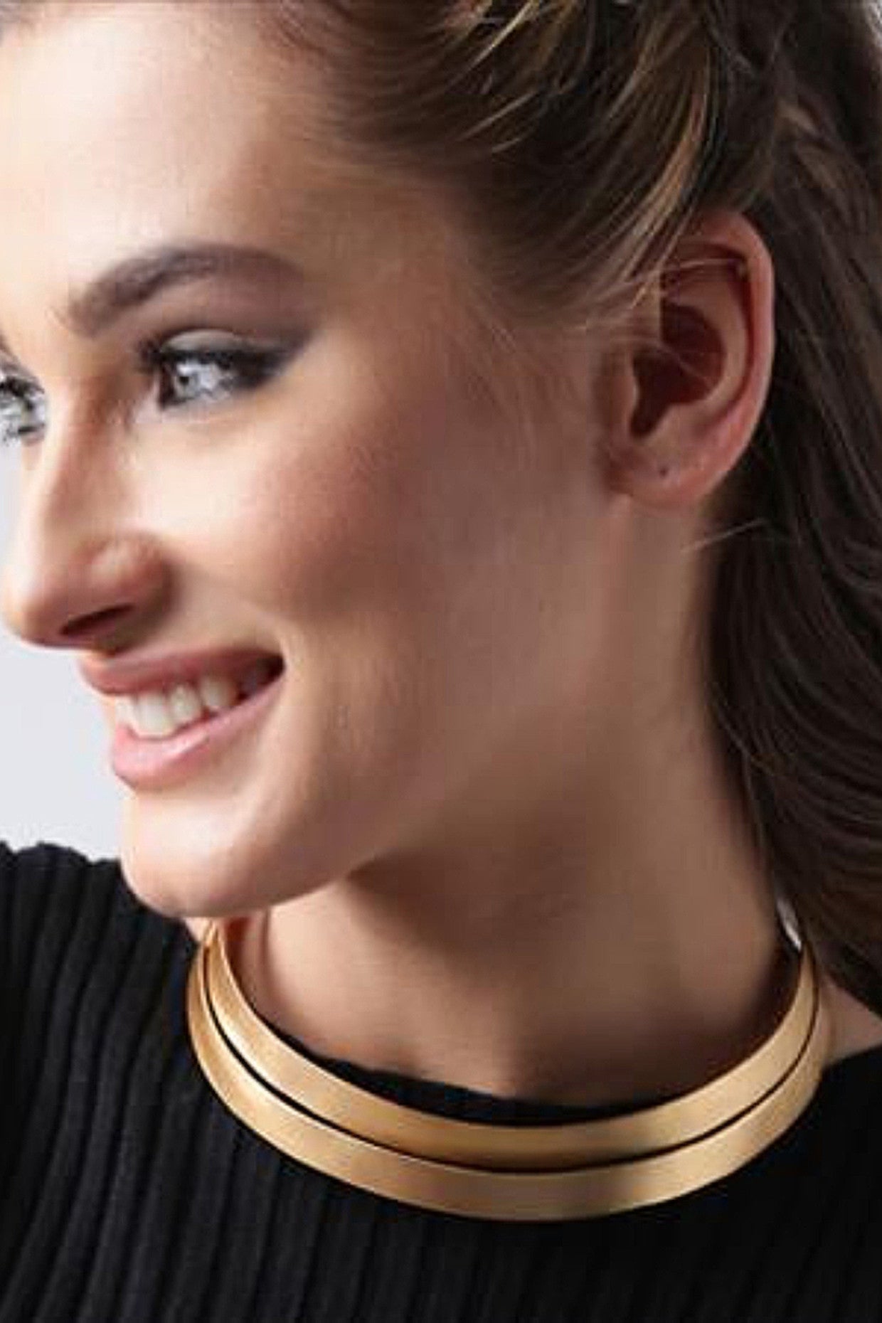 Gold-Plated Handcrafted Collar Necklace