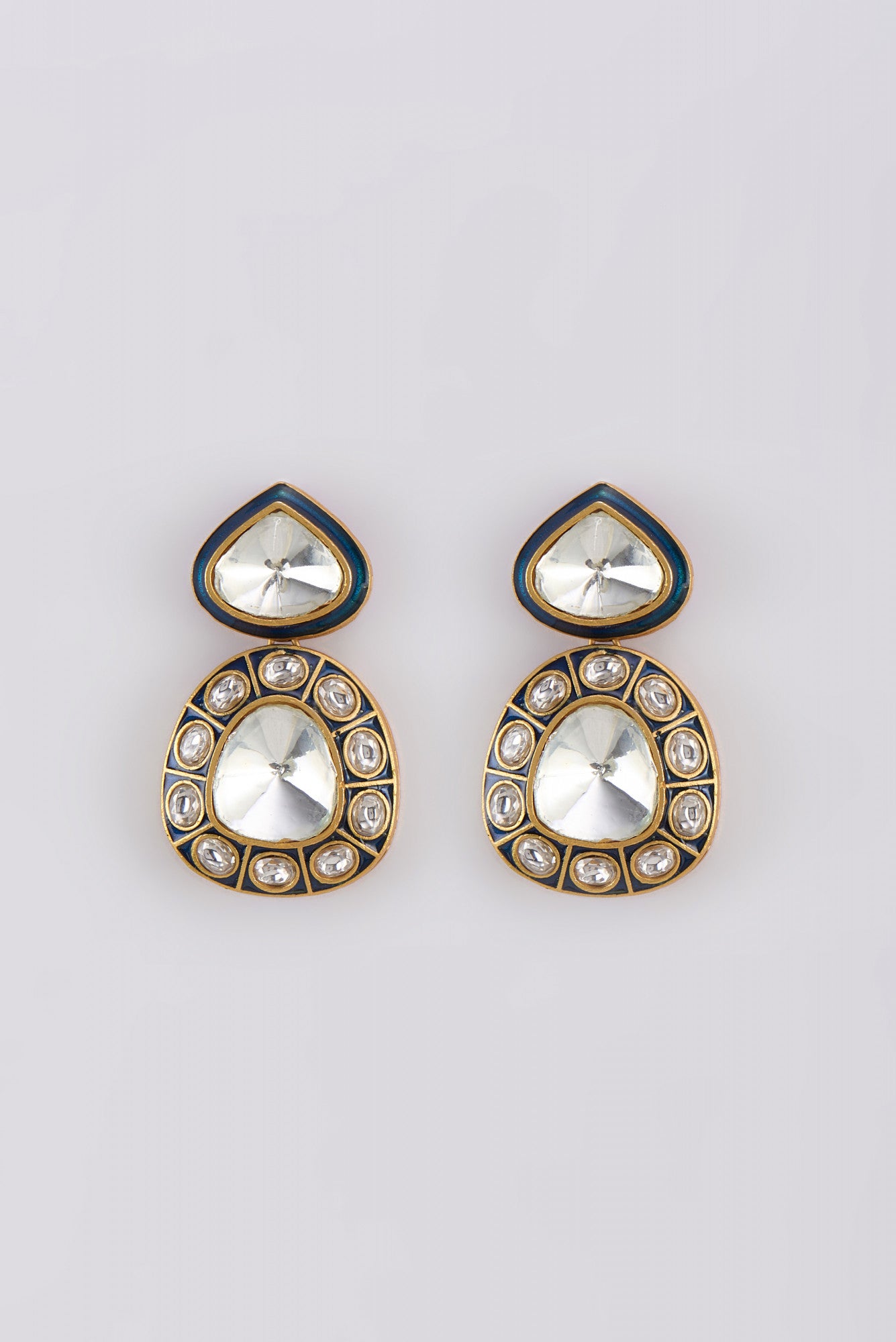 Gold Plated Meenakari Earrings