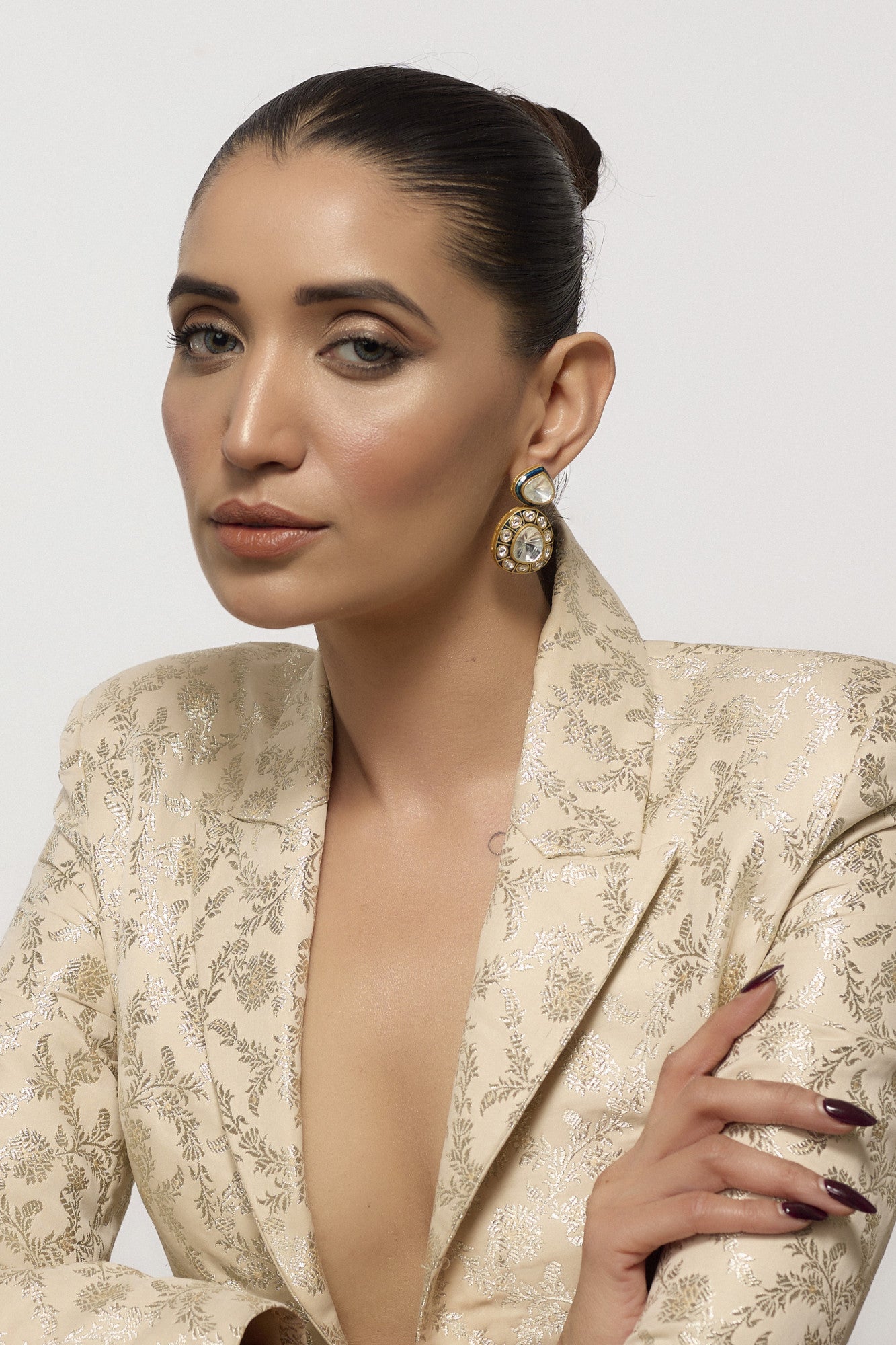 Gold Plated Meenakari Earrings