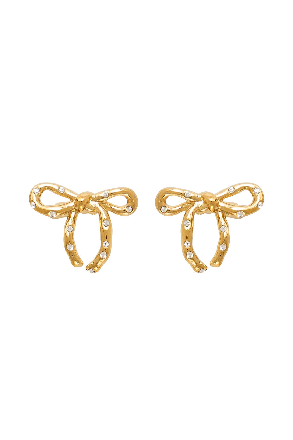 Gold Plated Mini Bow Earcuffs