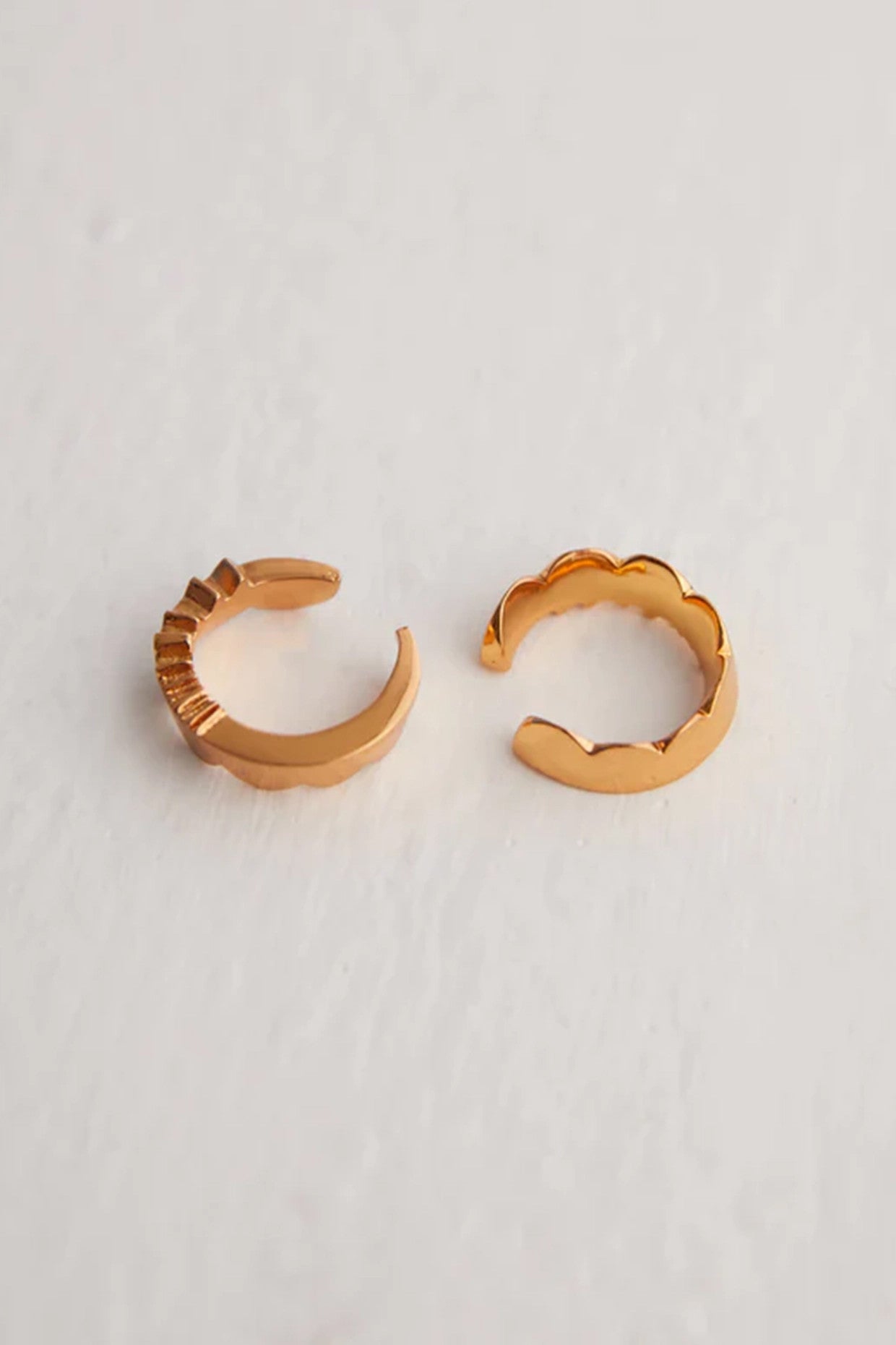 Gold Plated Moon Rings
