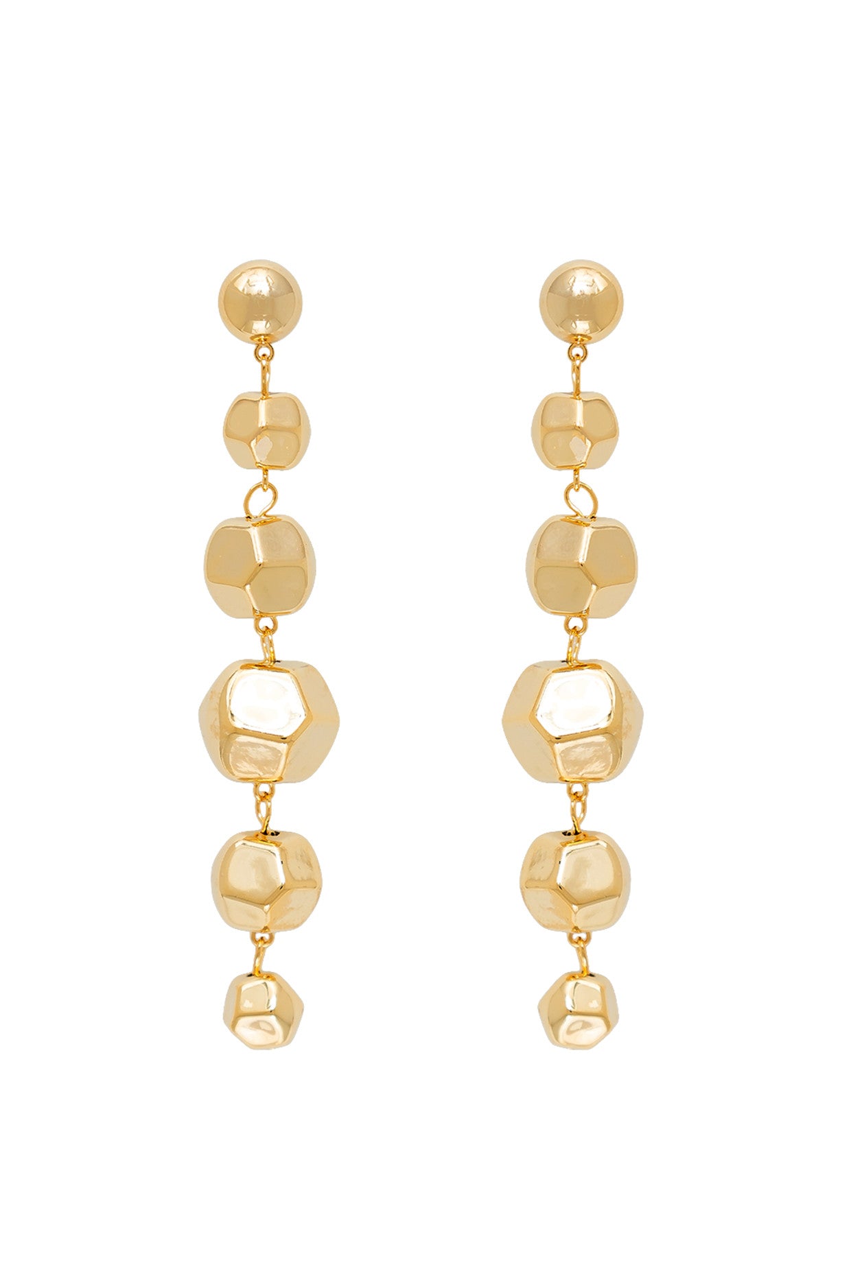 Gold Plated Nuggets Earrings