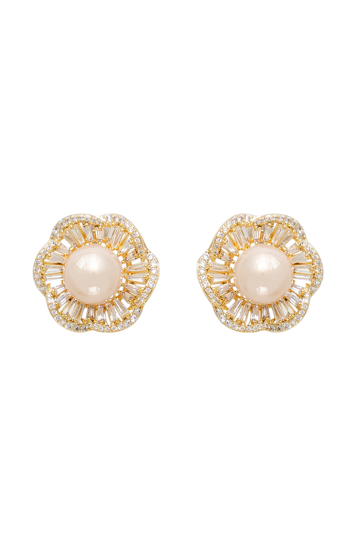 Gold Plated Pearl Studs