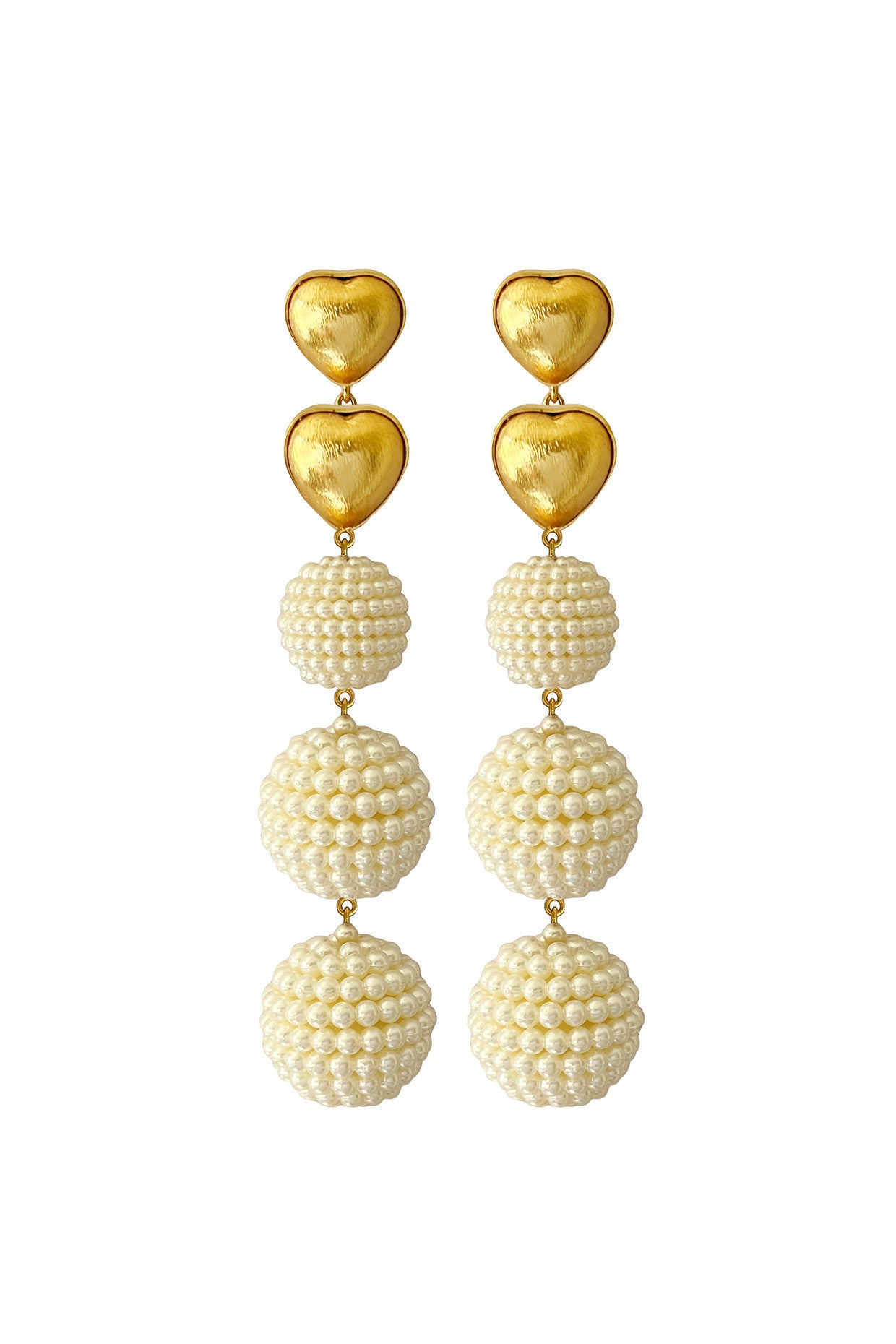 Gold Plated Peony Danglers