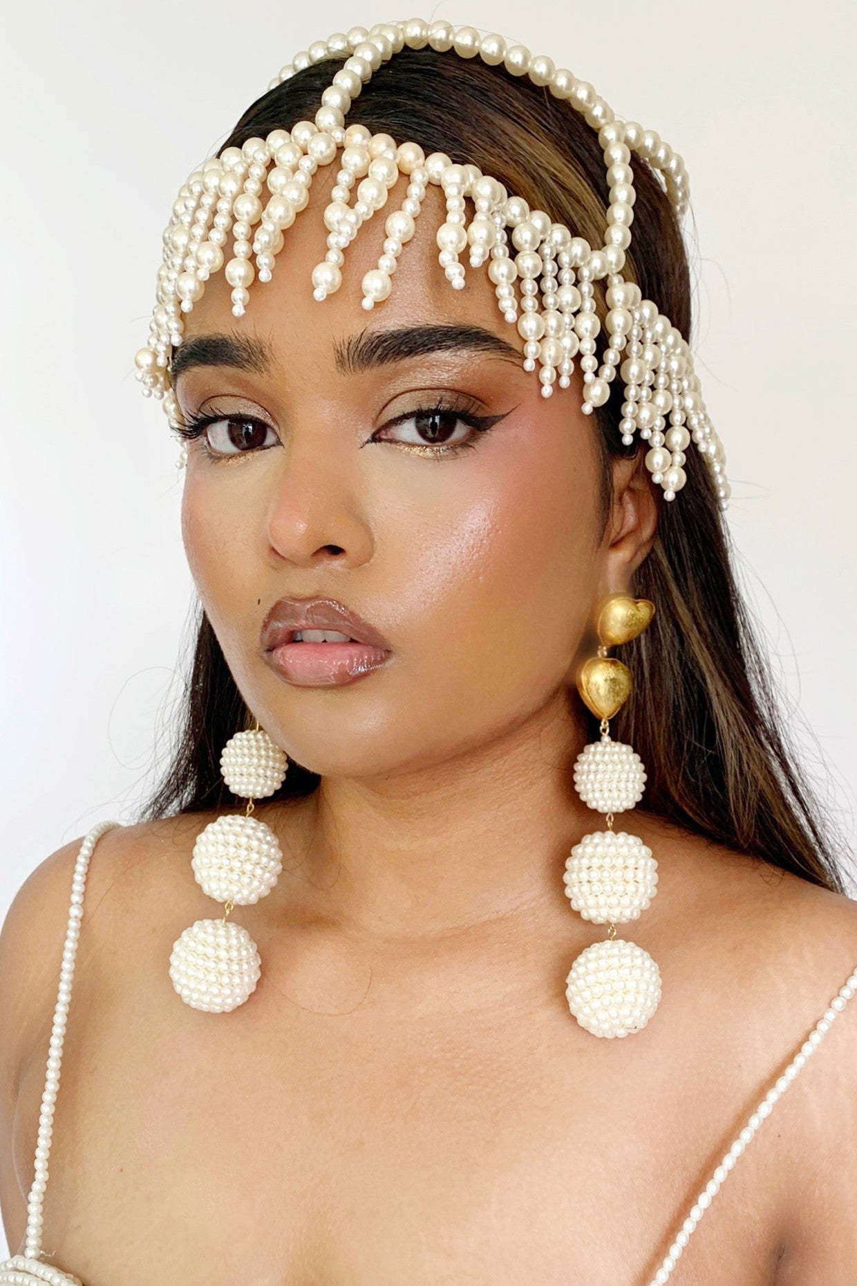 Gold Plated Peony Danglers