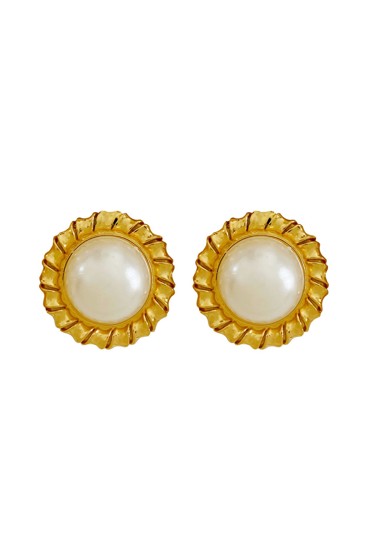 Gold Plated Geometric Serpent Hoops