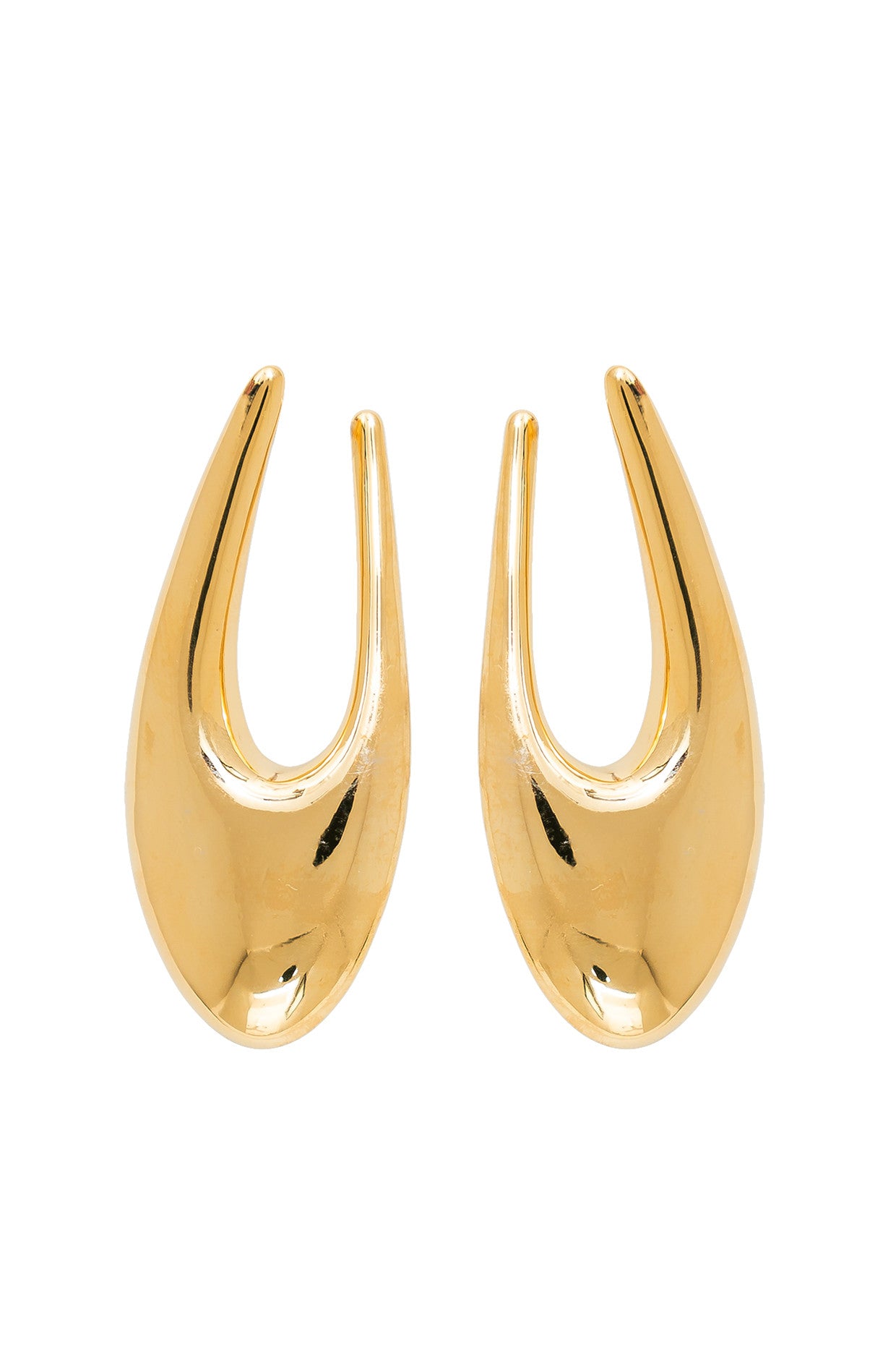 Gold Plated U Loop Earrings