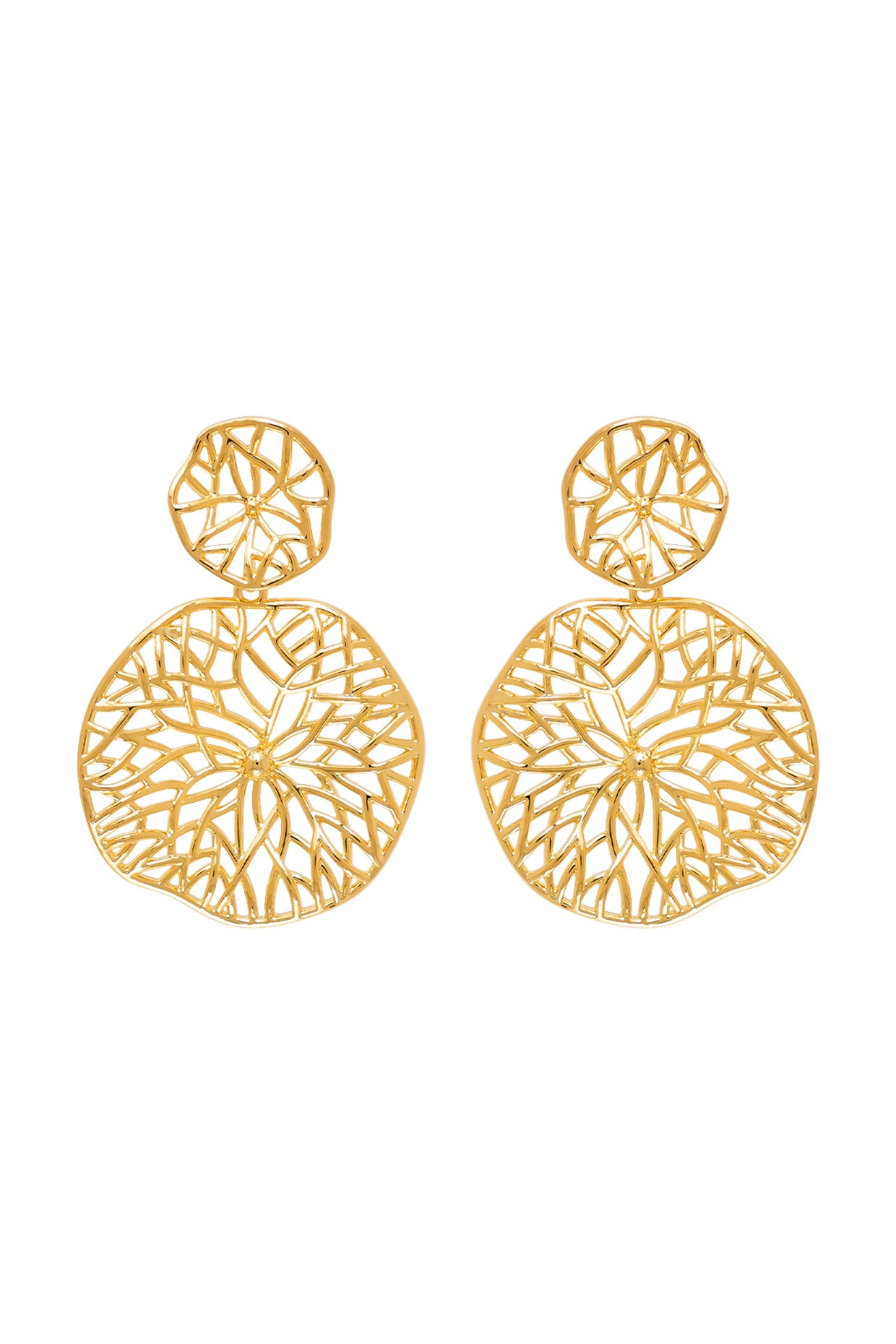Gold Plated Web Of Dreams Earrings
