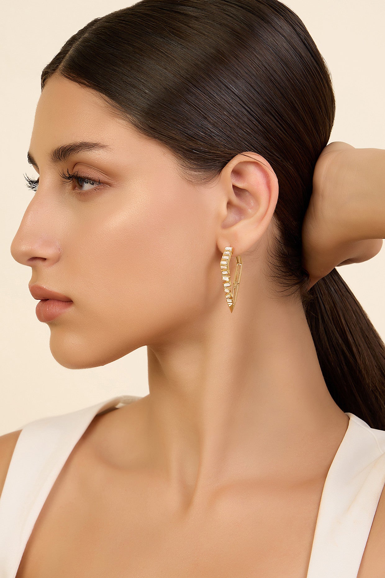 Gold Spiked Hoops