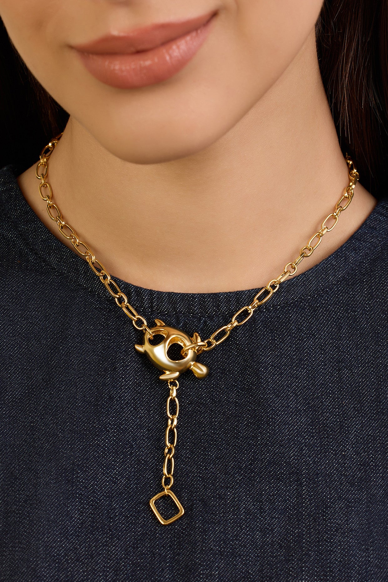 Gold Turtle Chain Lariat
