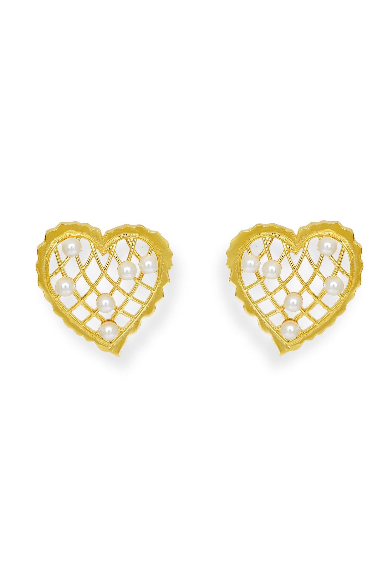Gold Whispering Heart Earrings