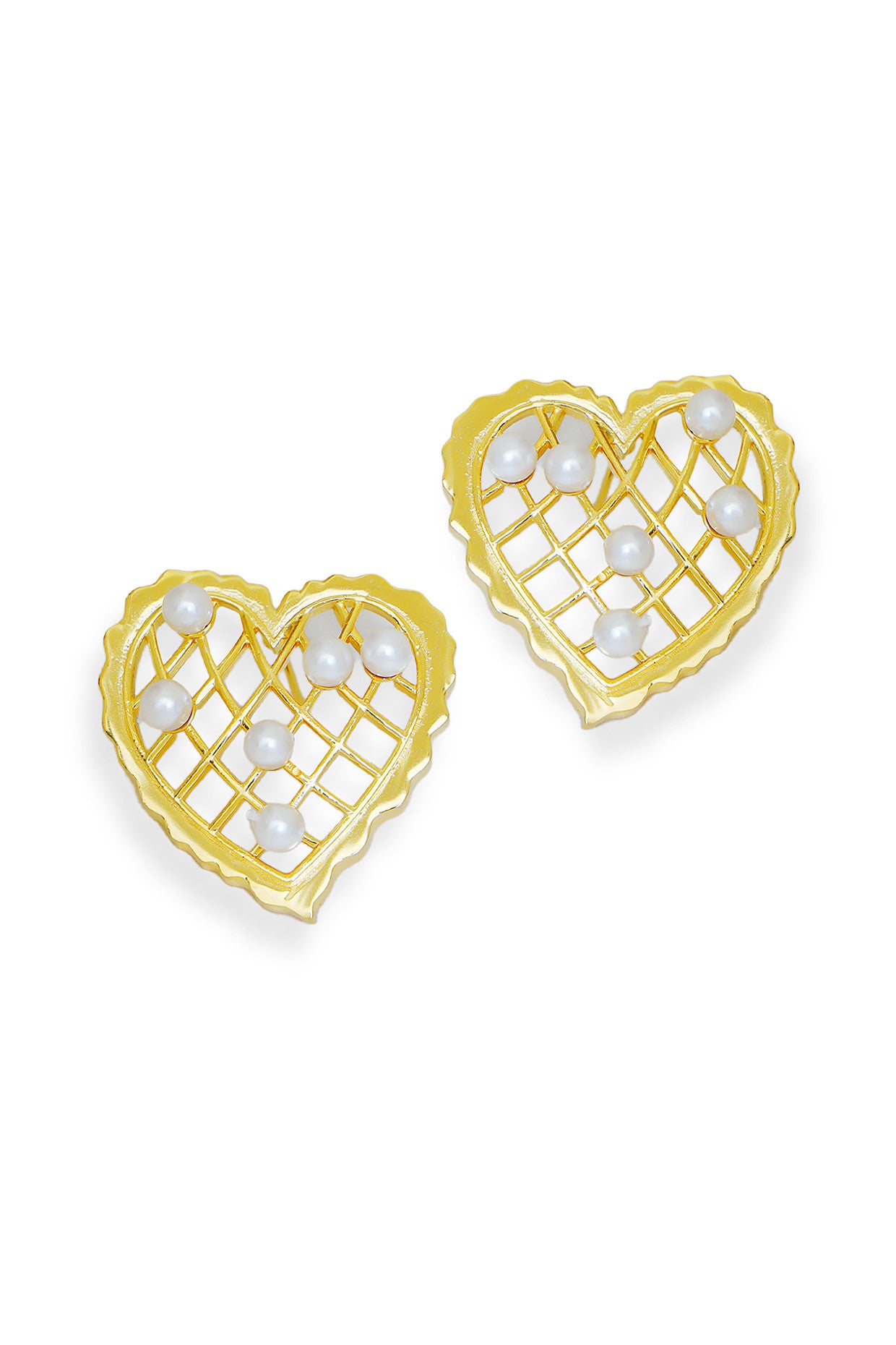 Gold Whispering Heart Earrings