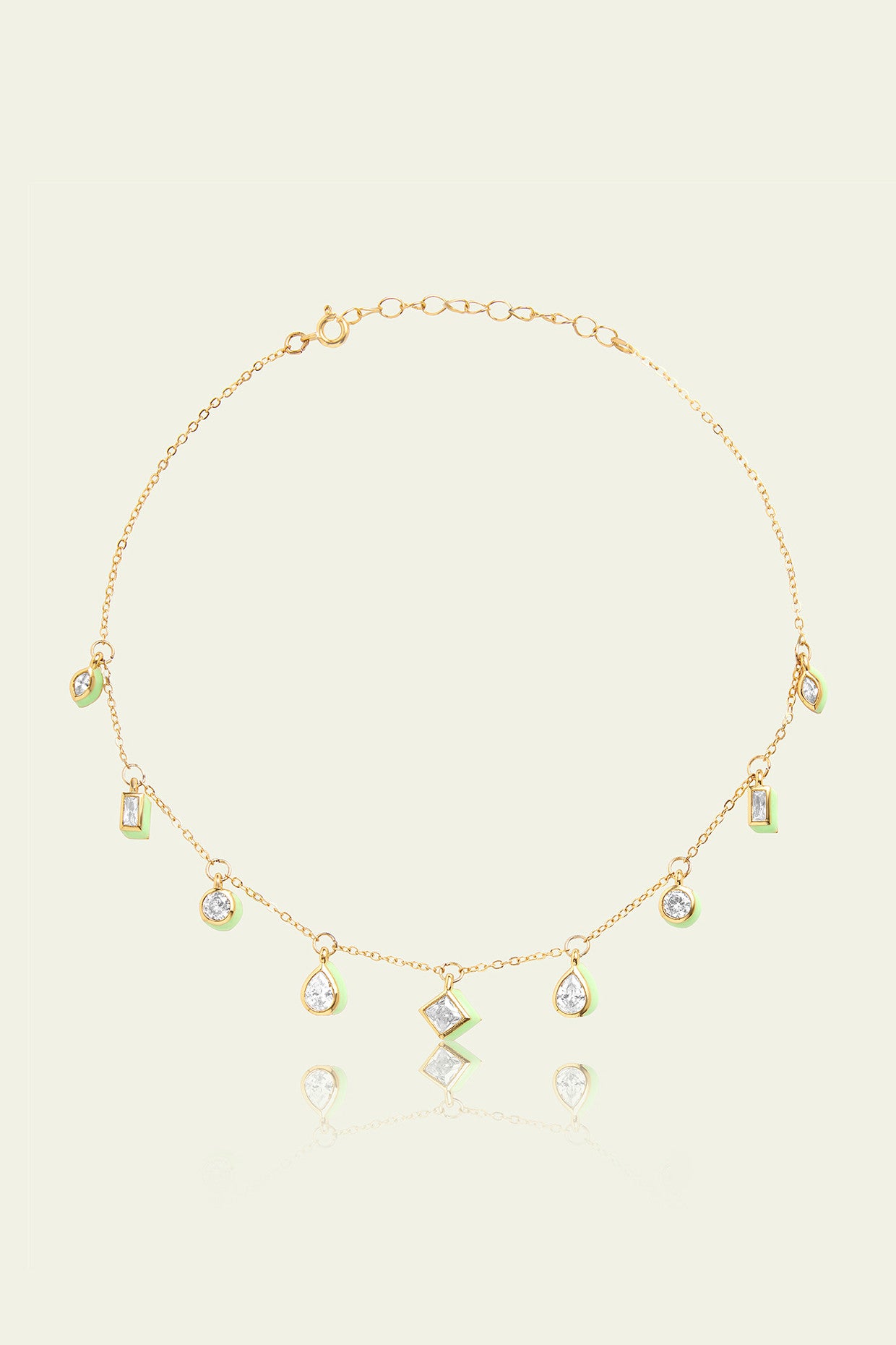 Green Fixed Charm Necklace