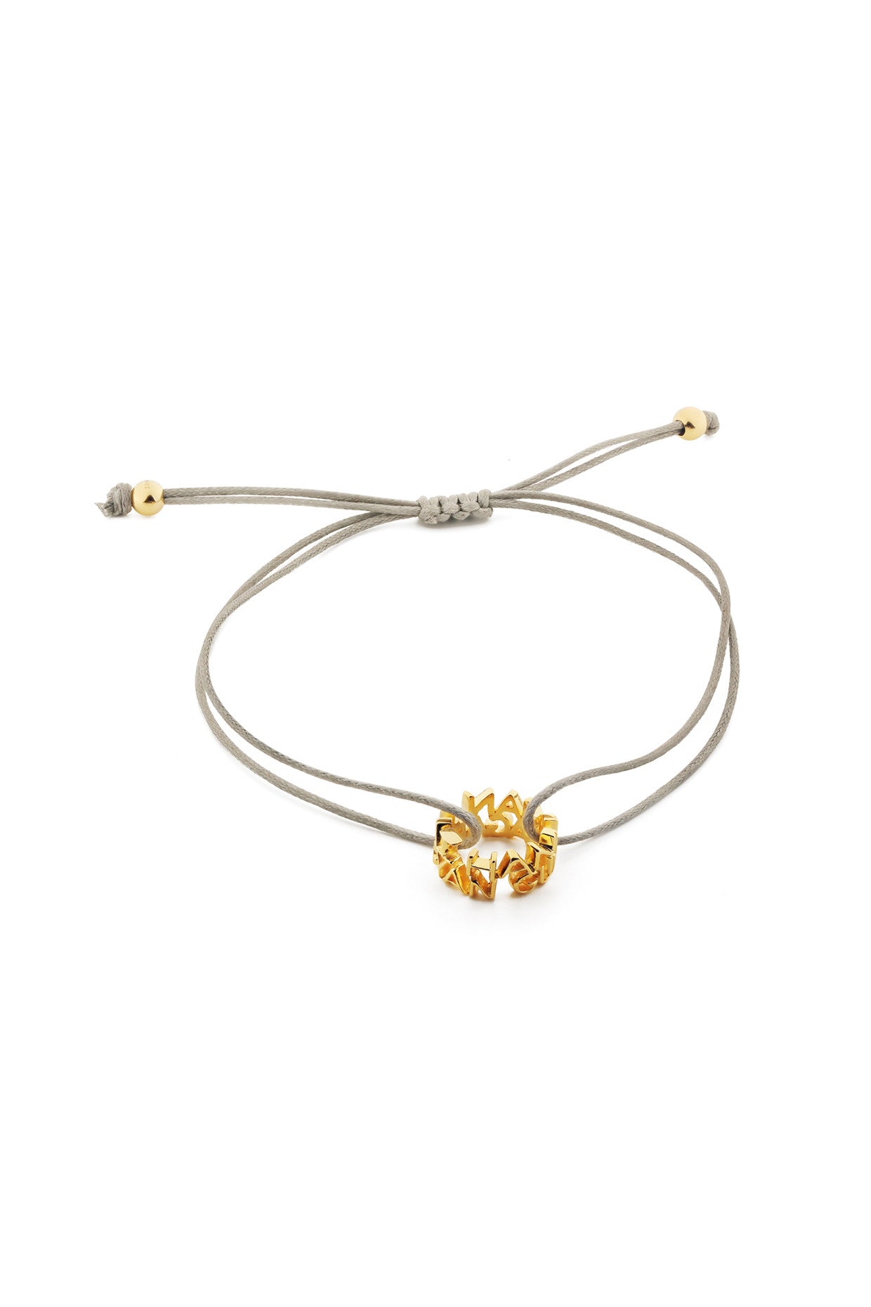 Grey Mantra Bracelet