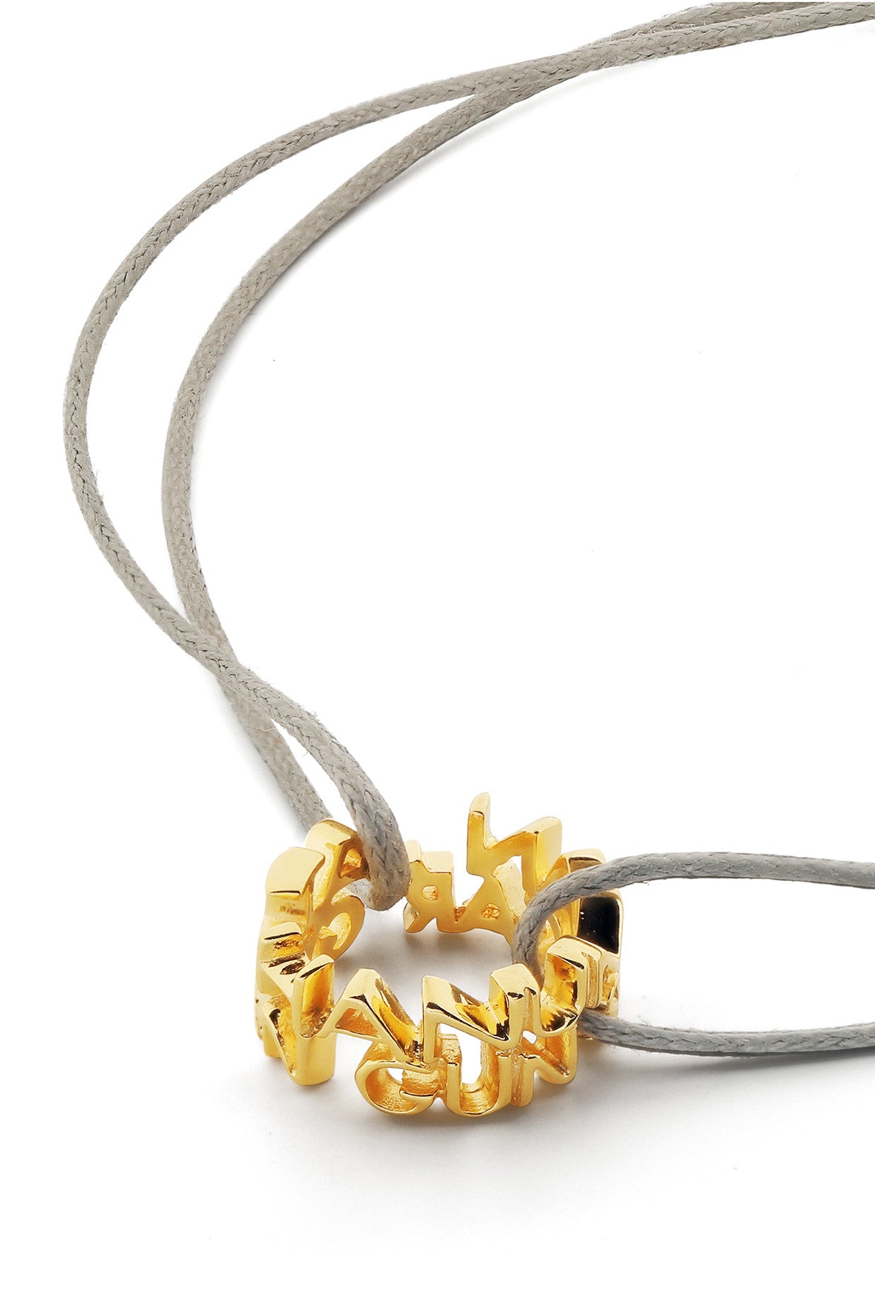 Grey Mantra Bracelet