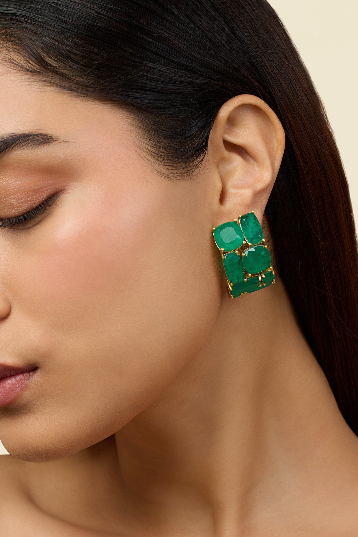 Heaps Of Emerald Hoops