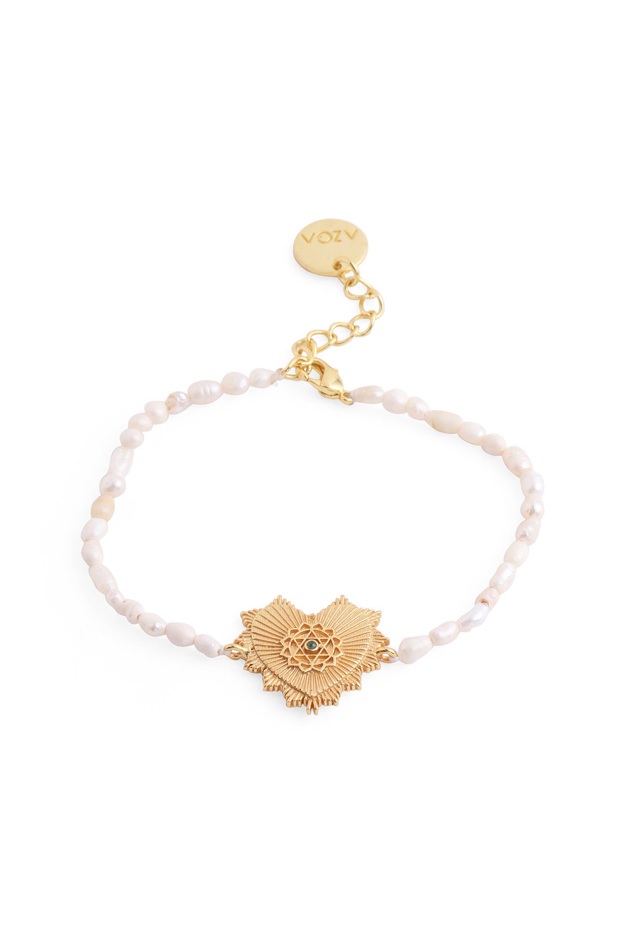Heart Chakra Pearl Bracelet
