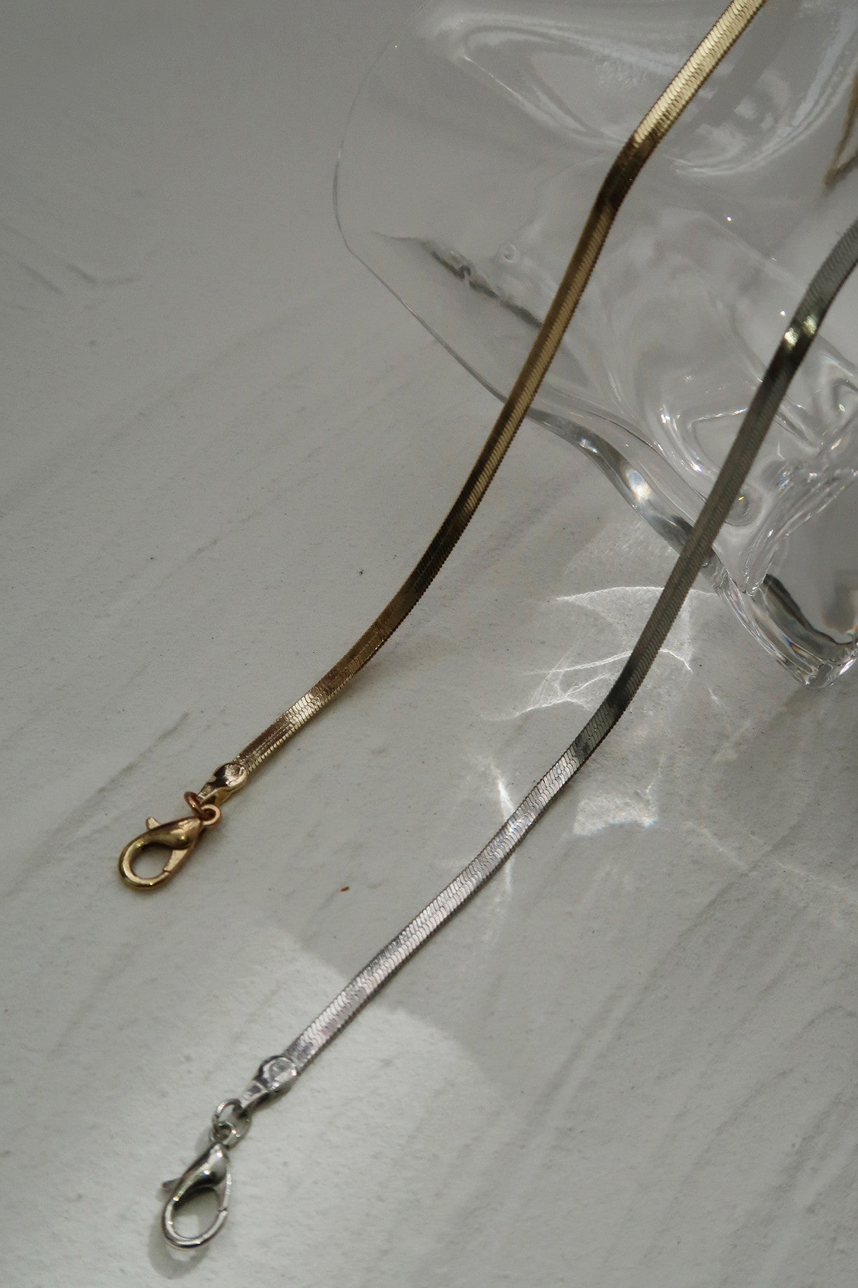 Herringbone Gold Choker Necklace