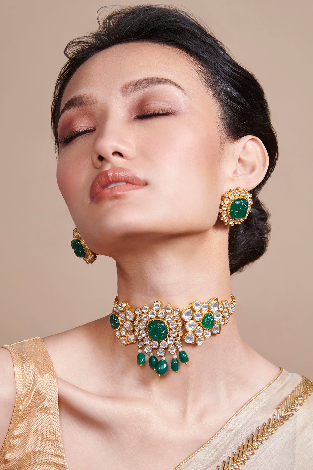 22kt Maple Stud Earrings